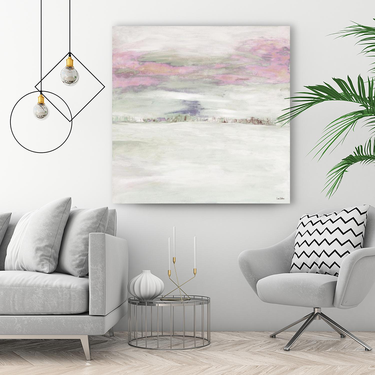 Winter Sky by Lori Dubois on GIANT ART - pink abstract paysage contemporain