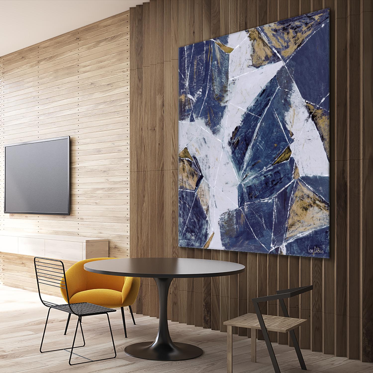 Tiger's Eye - Blue - B - 3 by Lori Dubois on GIANT ART - beige abstract