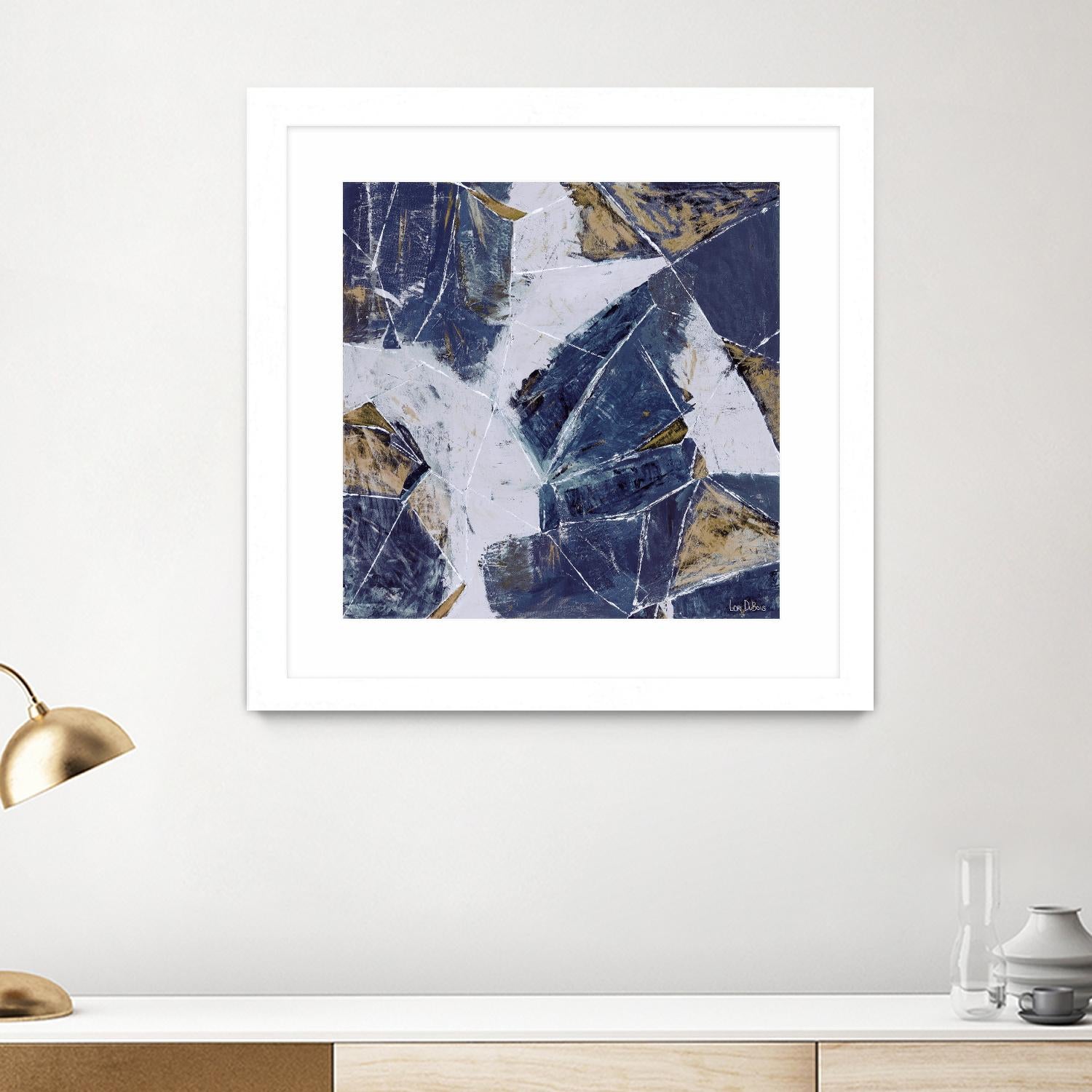 Tiger's Eye - Blue - B - 3 by Lori Dubois on GIANT ART - beige abstract