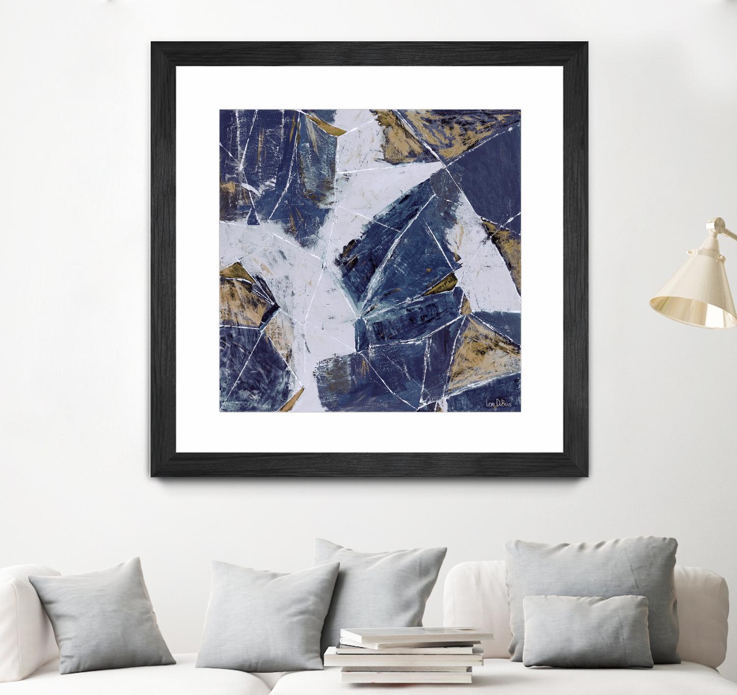 Tiger's Eye - Blue - B - 3 by Lori Dubois on GIANT ART - beige abstract