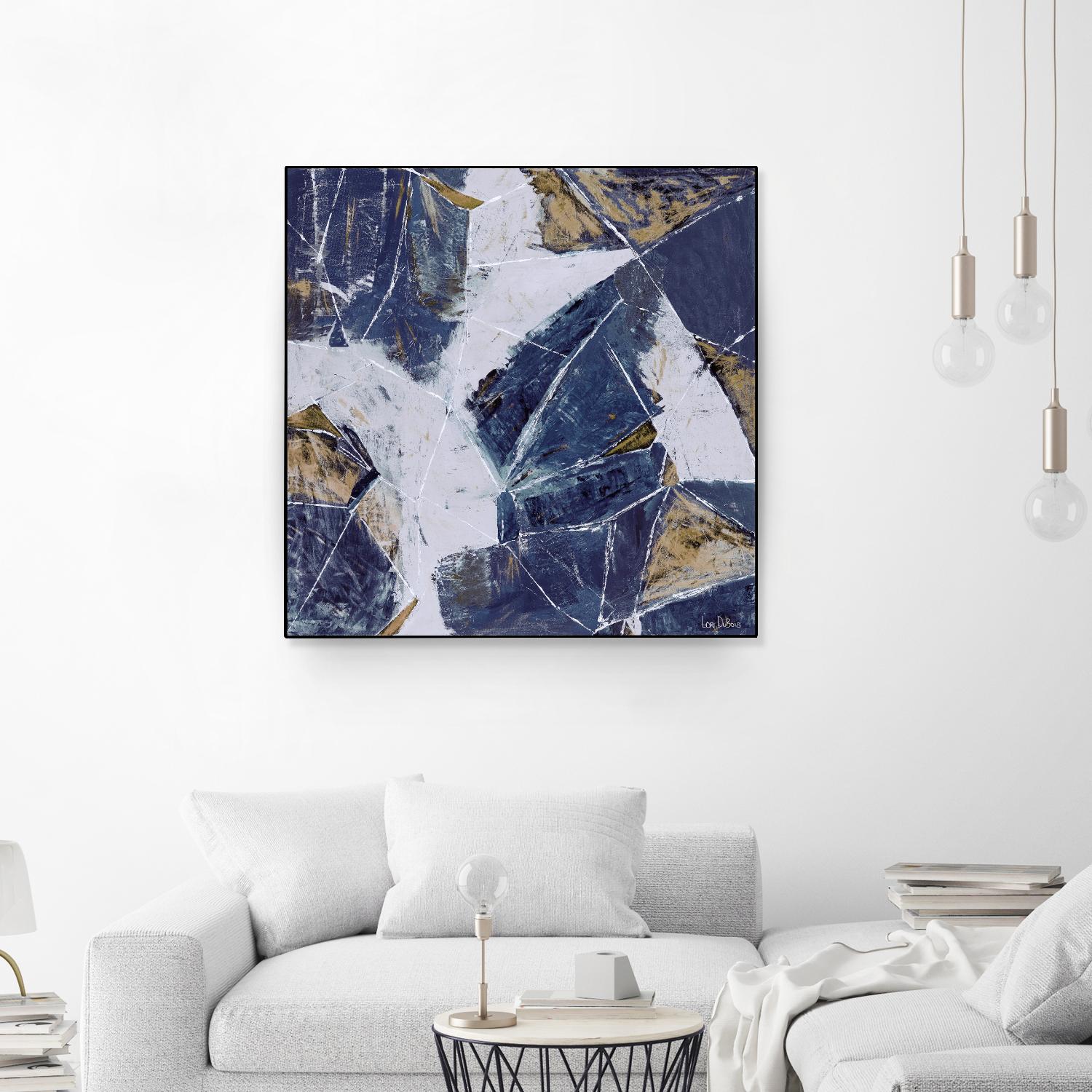 Tiger's Eye - Blue - B - 3 by Lori Dubois on GIANT ART - beige abstract
