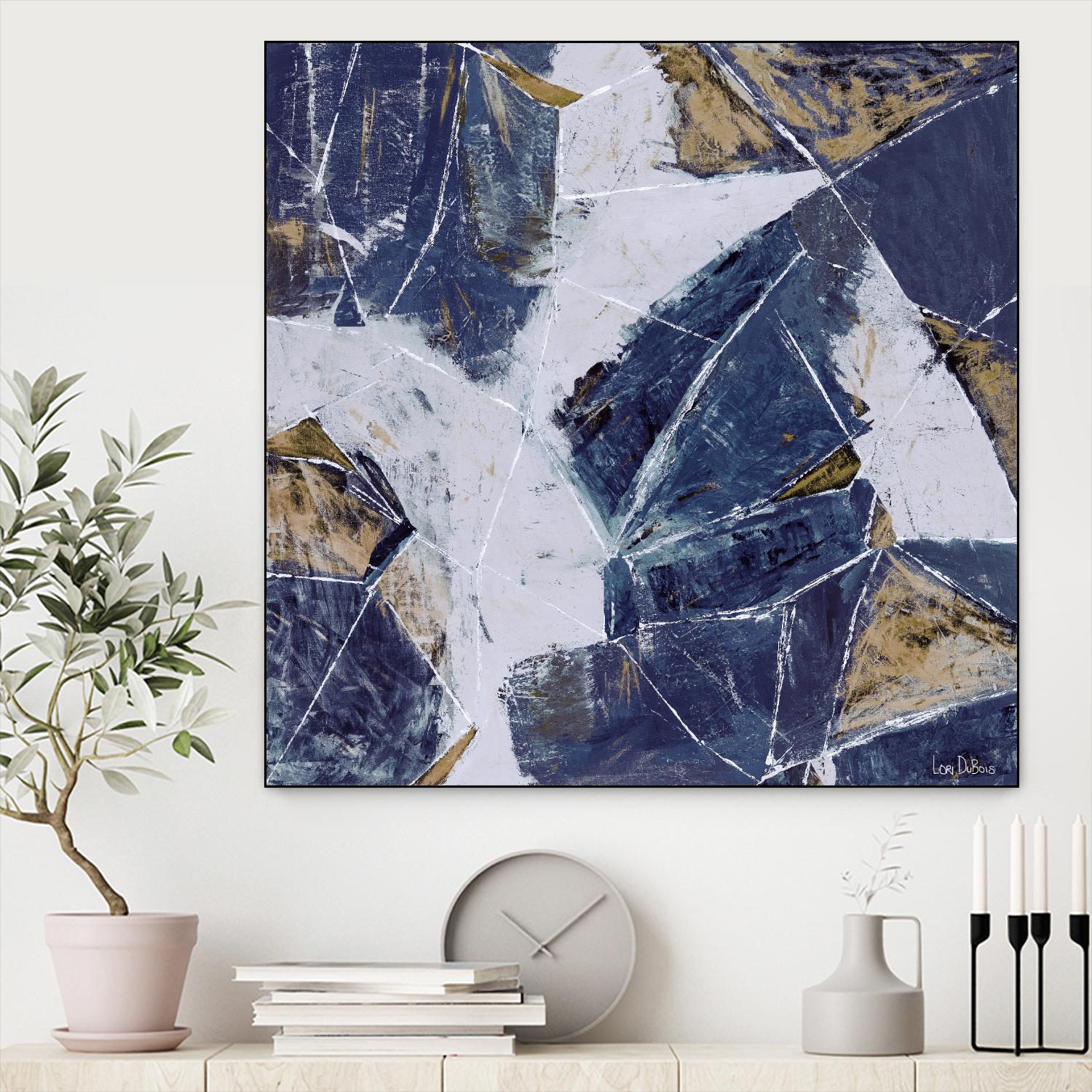 Tiger's Eye - Blue - B - 3 by Lori Dubois on GIANT ART - beige abstract
