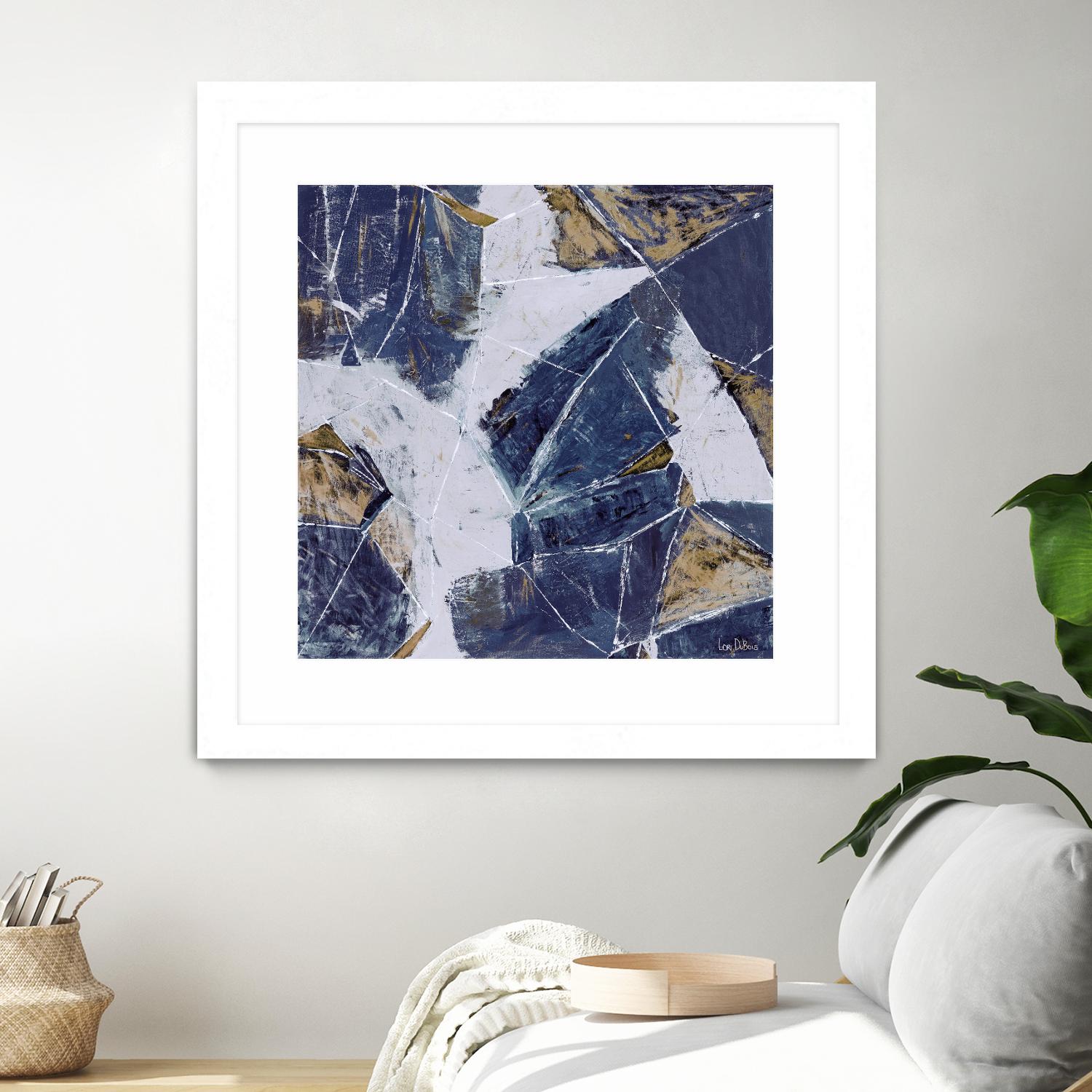 Tiger's Eye - Blue - B - 3 by Lori Dubois on GIANT ART - beige abstract