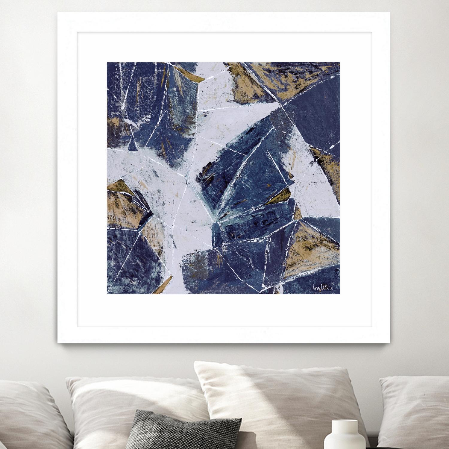 Tiger's Eye - Blue - B - 3 by Lori Dubois on GIANT ART - beige abstract