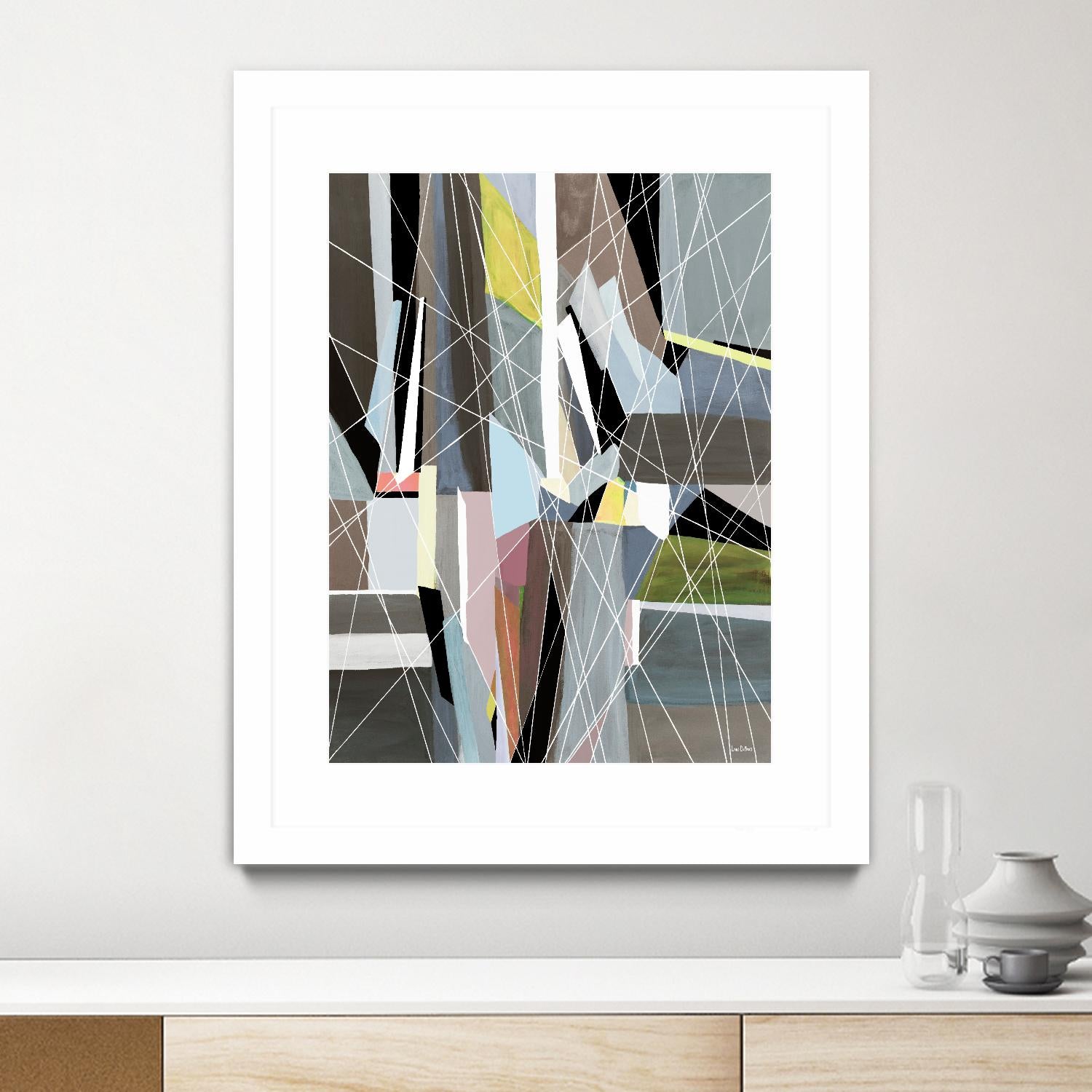 OceanRain by Lori Dubois on GIANT ART - pink geometric ton neutre