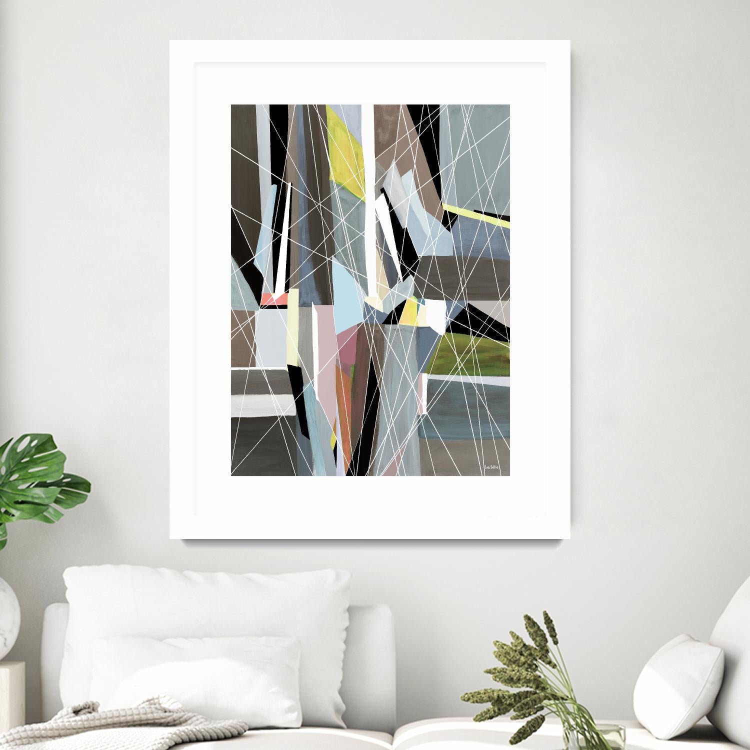 OceanRain by Lori Dubois on GIANT ART - pink geometric ton neutre