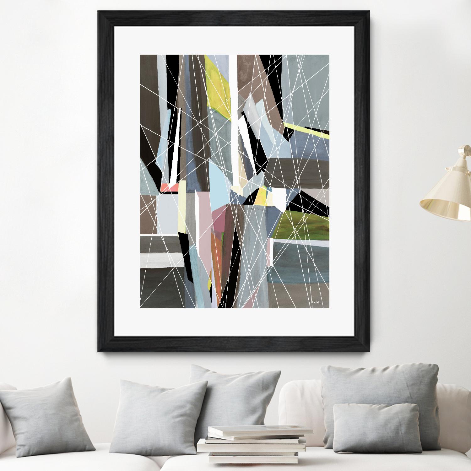 OceanRain by Lori Dubois on GIANT ART - pink geometric ton neutre