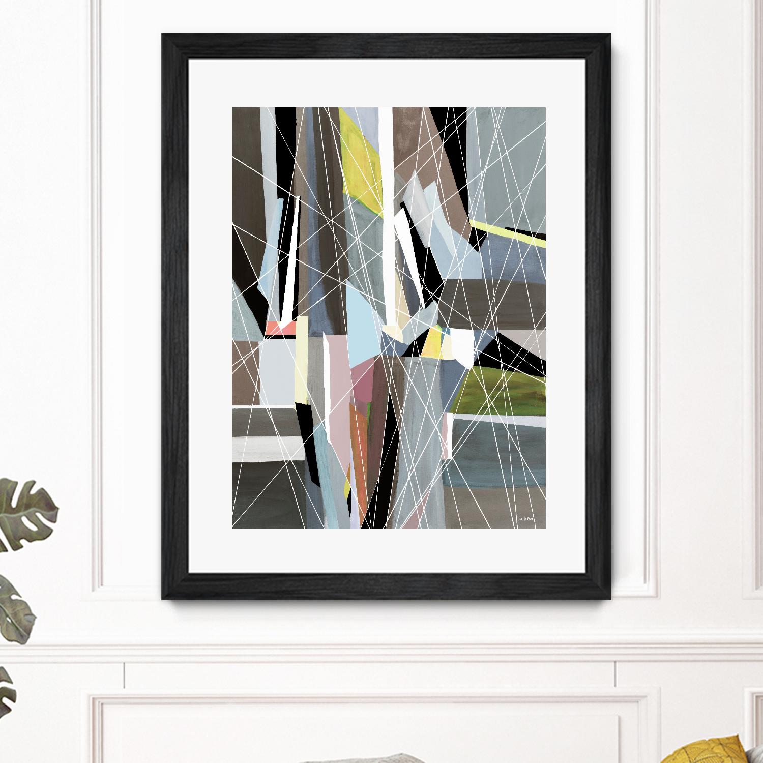 OceanRain by Lori Dubois on GIANT ART - pink geometric ton neutre