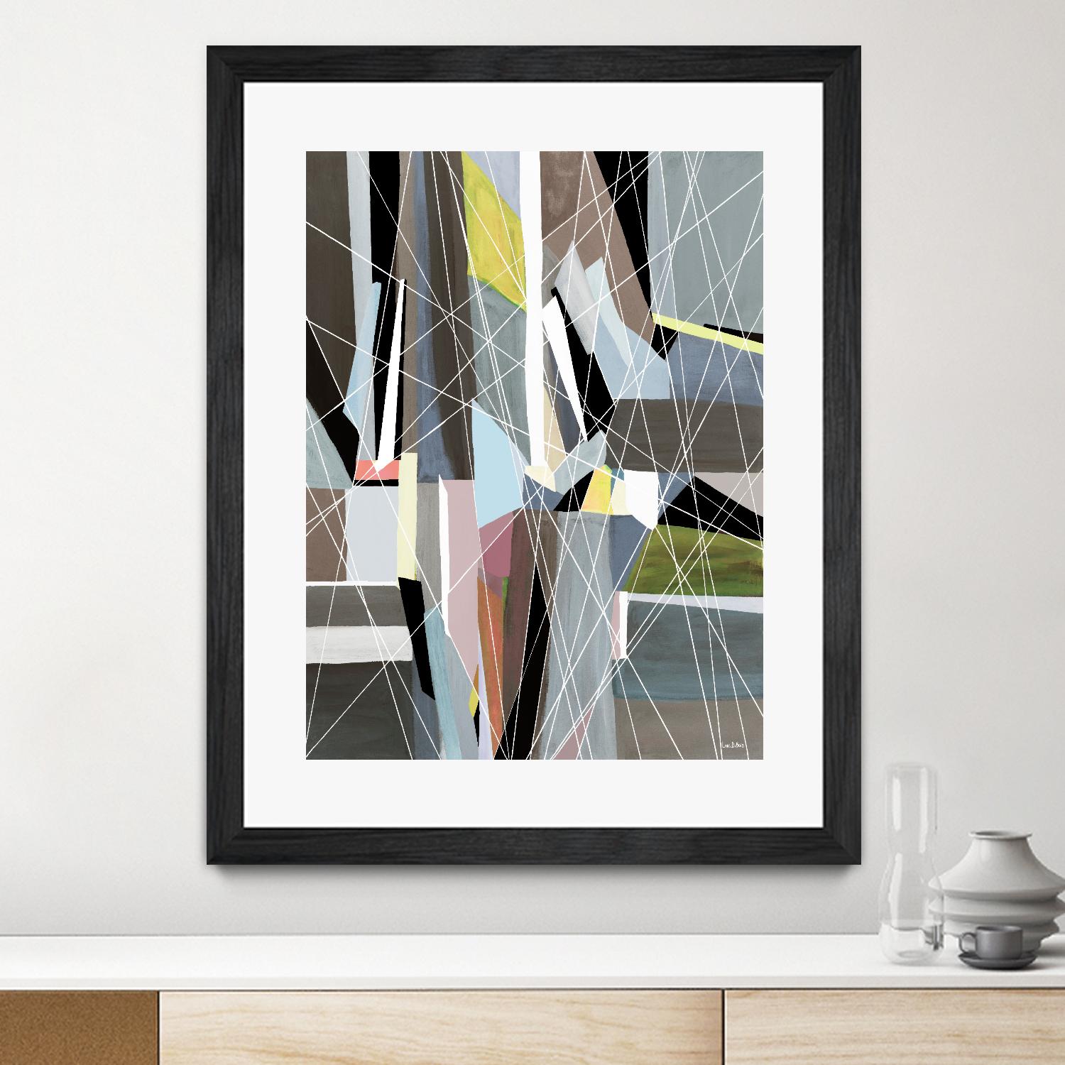 OceanRain by Lori Dubois on GIANT ART - pink geometric ton neutre