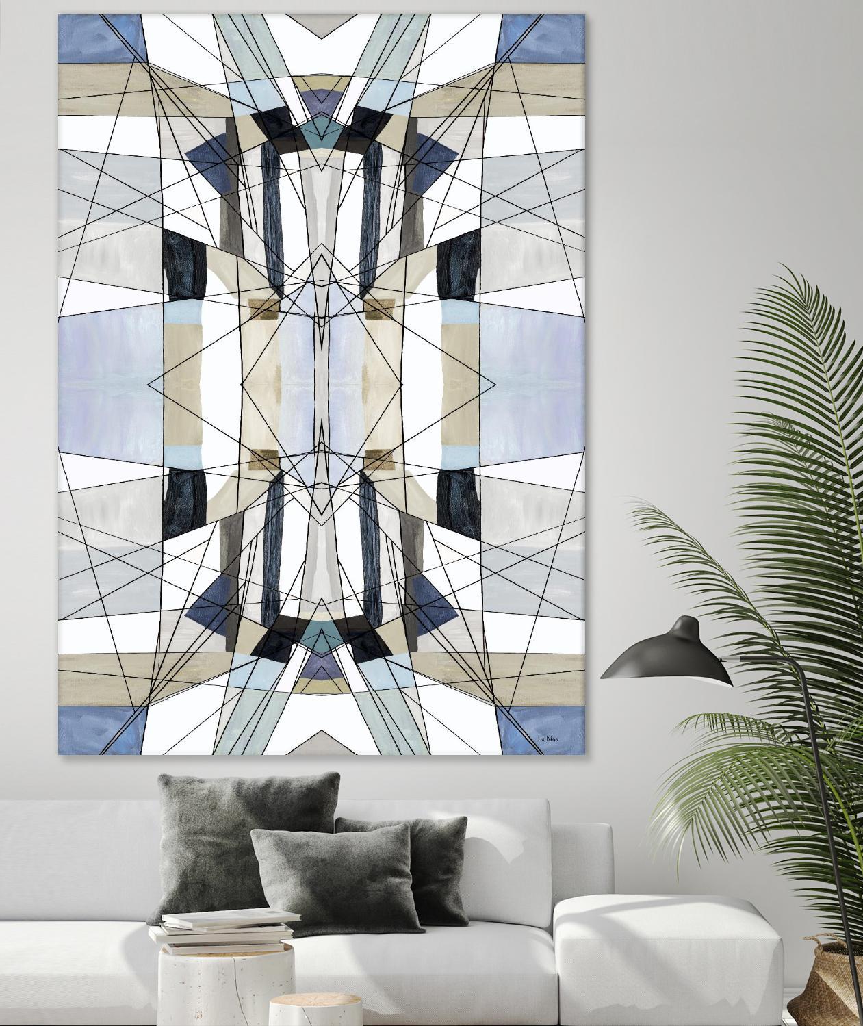AzureEdge by Lori Dubois on GIANT ART - beige linear black & white