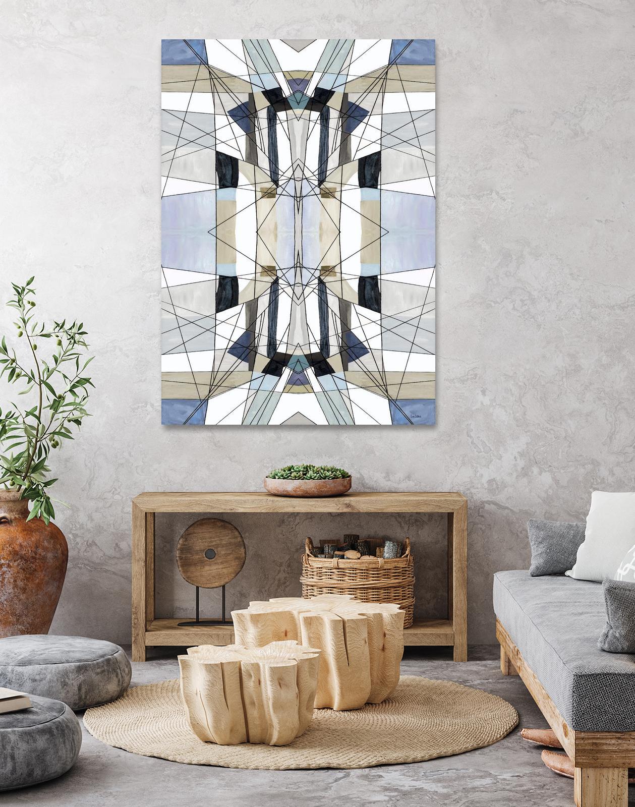 AzureEdge by Lori Dubois on GIANT ART - beige linear artistes du québec