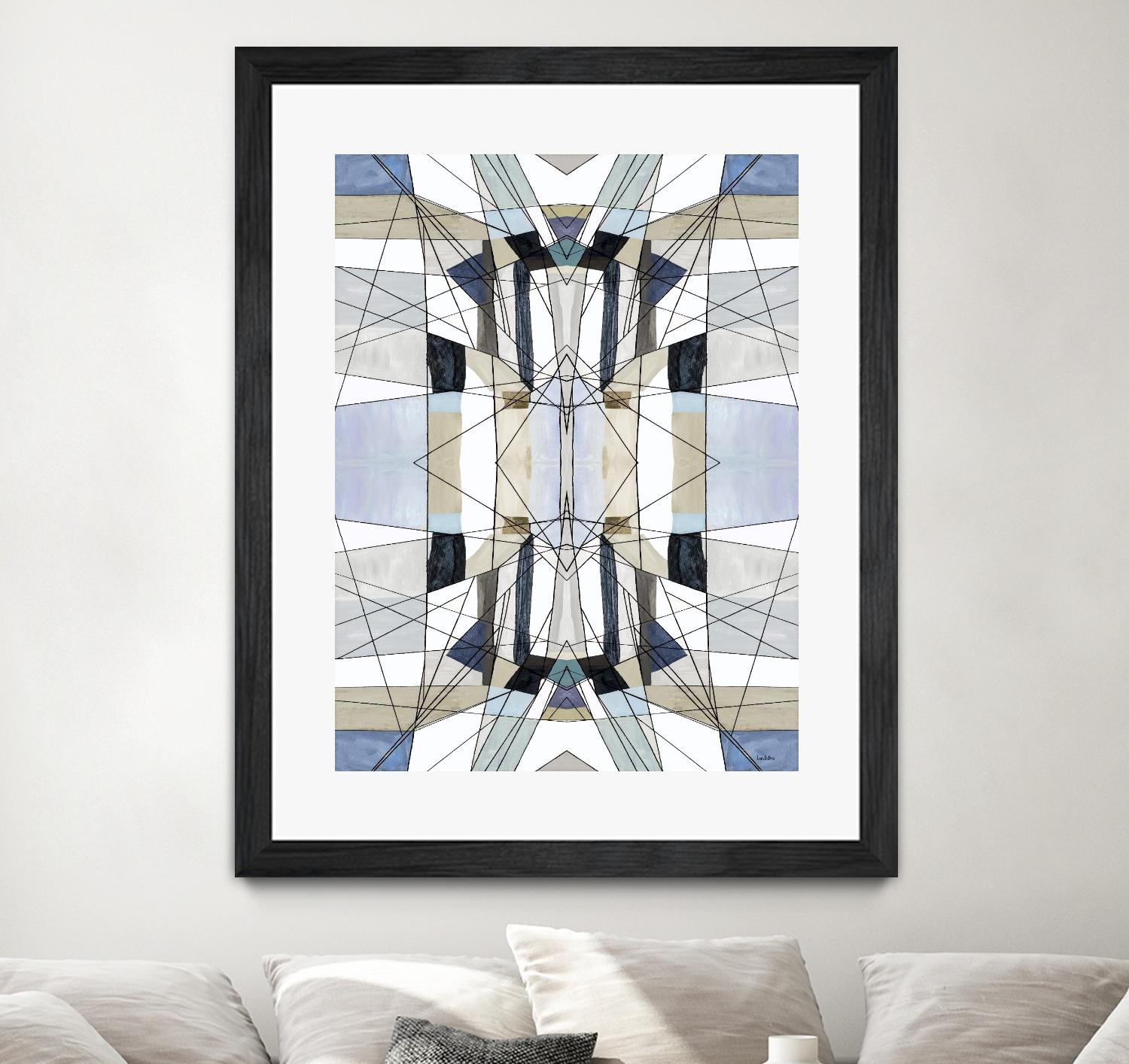 AzureEdge by Lori Dubois on GIANT ART - beige linear artistes du québec