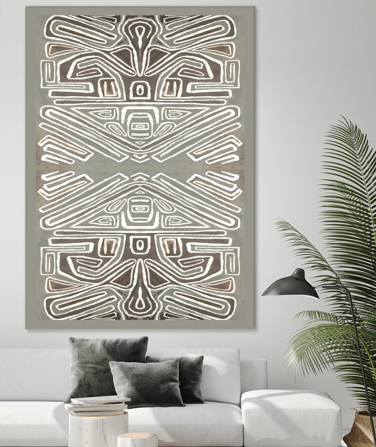 Phoenix-II by Lori Dubois on GIANT ART - white patterns gray border