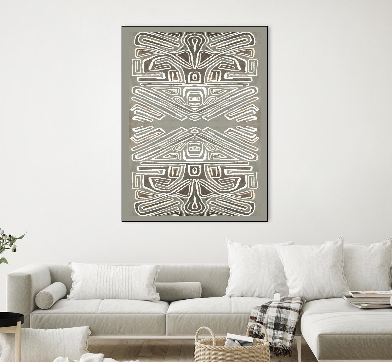 Phoenix-II by Lori Dubois on GIANT ART - white patterns gray border