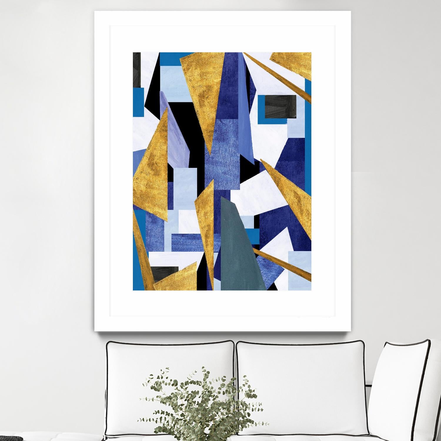 CosmicRain by Lori Dubois on GIANT ART - gold geometric black background