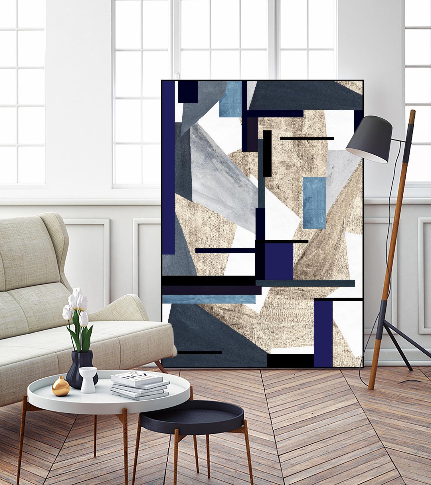 InTheKnow by Lori Dubois on GIANT ART - white & black geometric grays