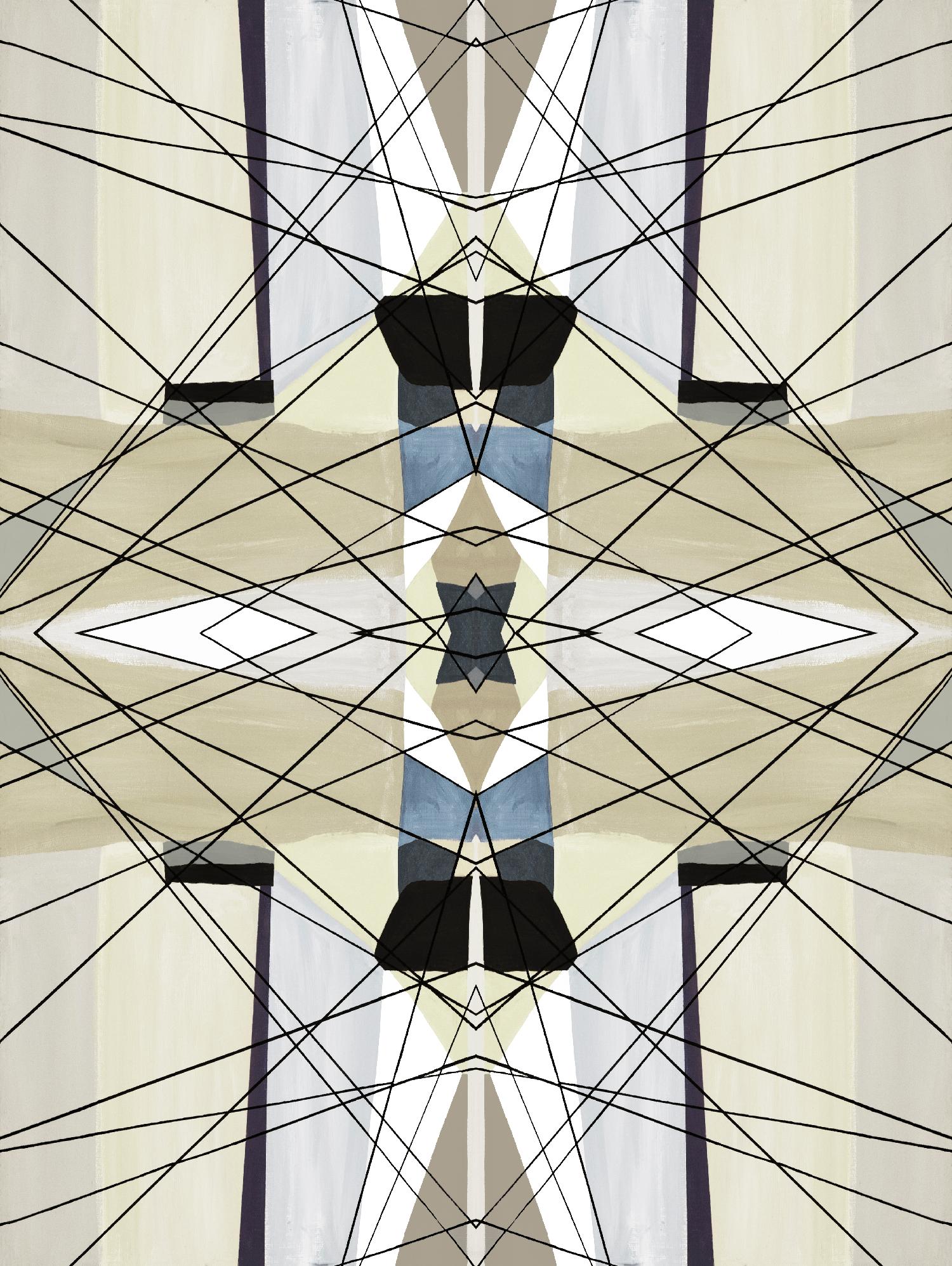 Nuance-I by Lori Dubois on GIANT ART - beige linear géométrique