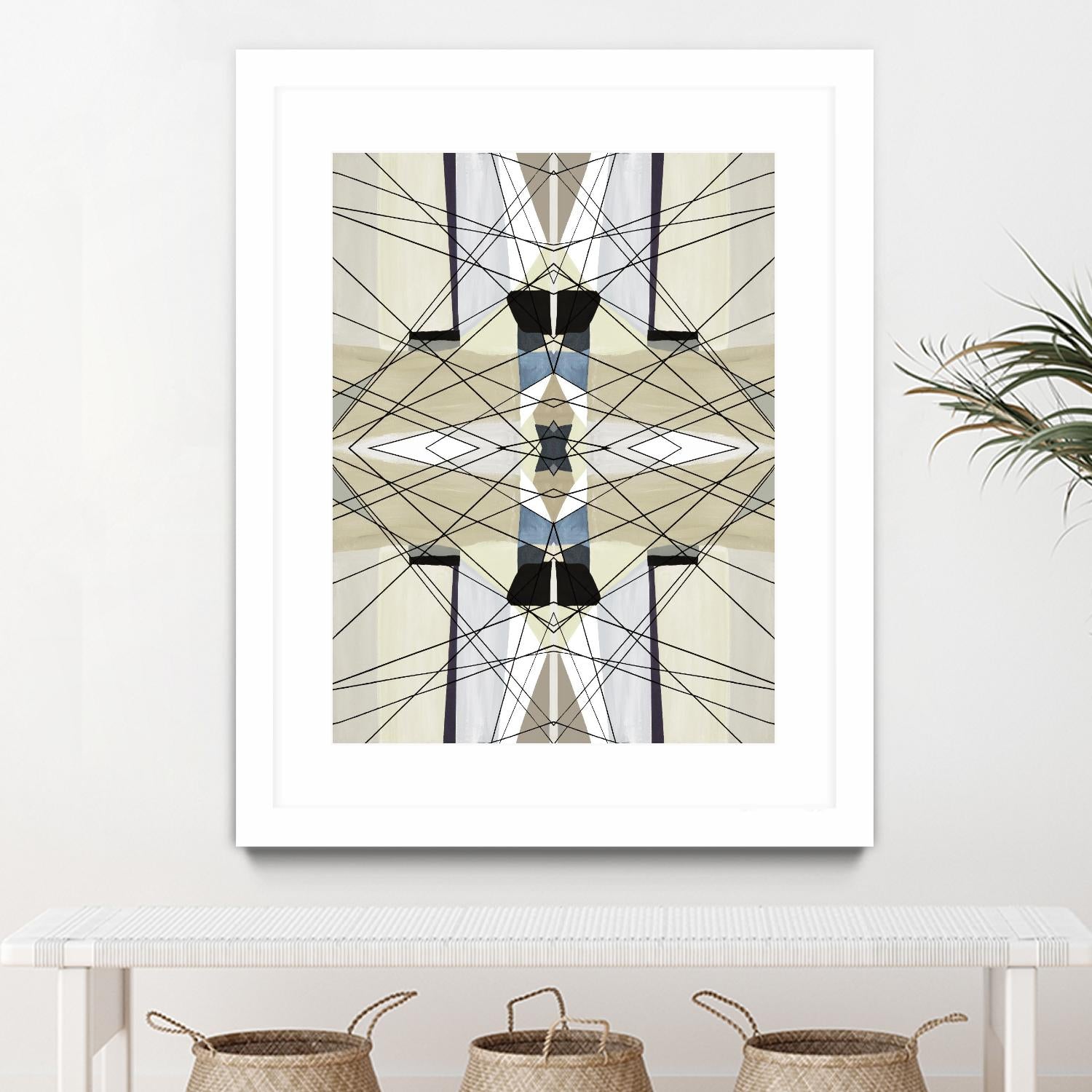 Nuance-I by Lori Dubois on GIANT ART - beige linear géométrique