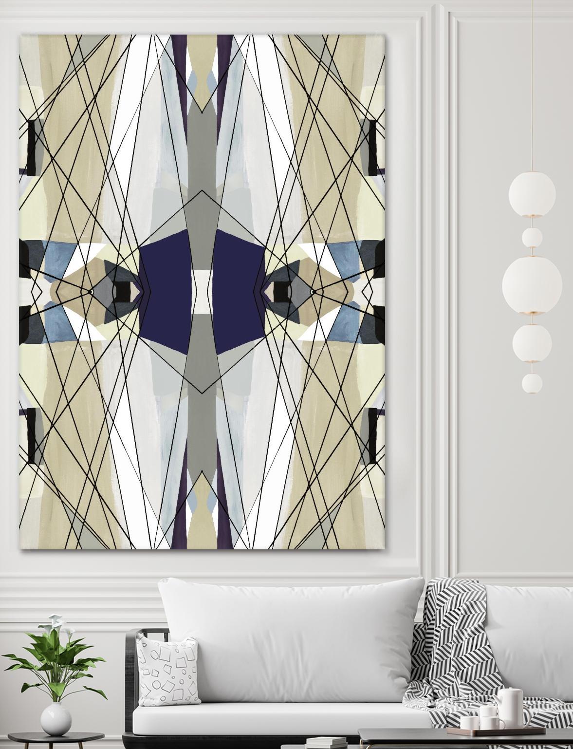 Nuance-IV by Lori Dubois on GIANT ART - beige linear beige