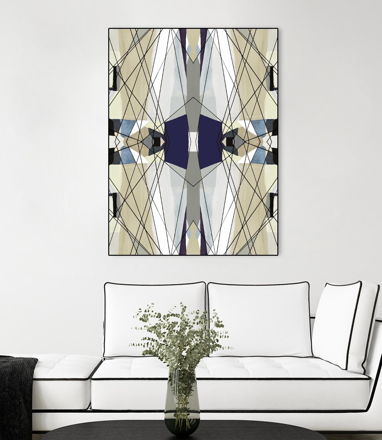 Nuance-IV by Lori Dubois on GIANT ART - beige linear beige