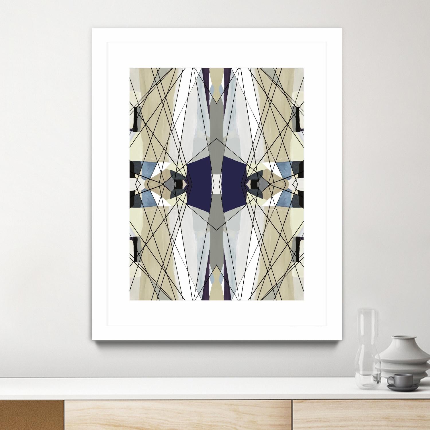 Nuance-IV by Lori Dubois on GIANT ART - beige linear abstracts