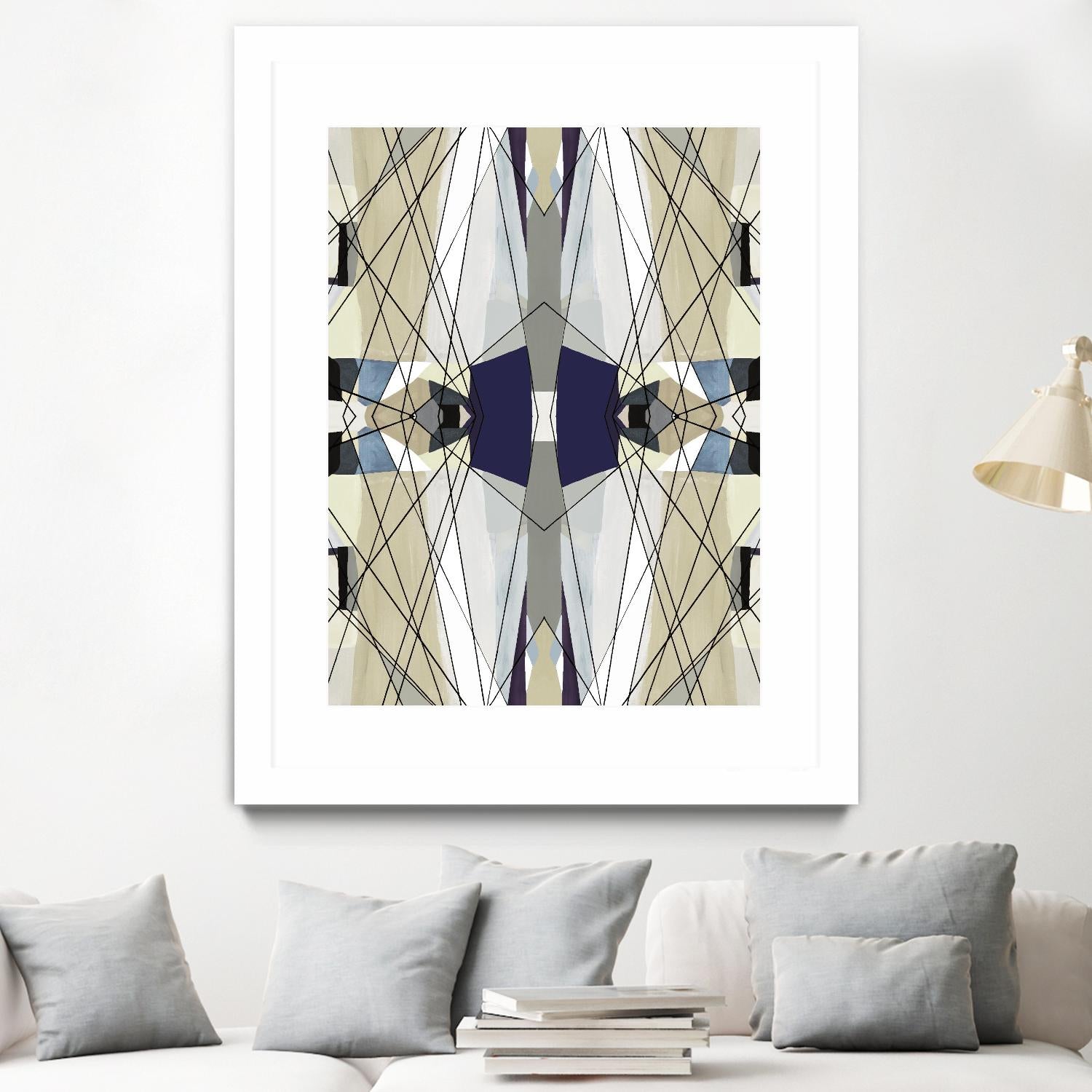 Nuance-IV by Lori Dubois on GIANT ART - beige linear abstracts