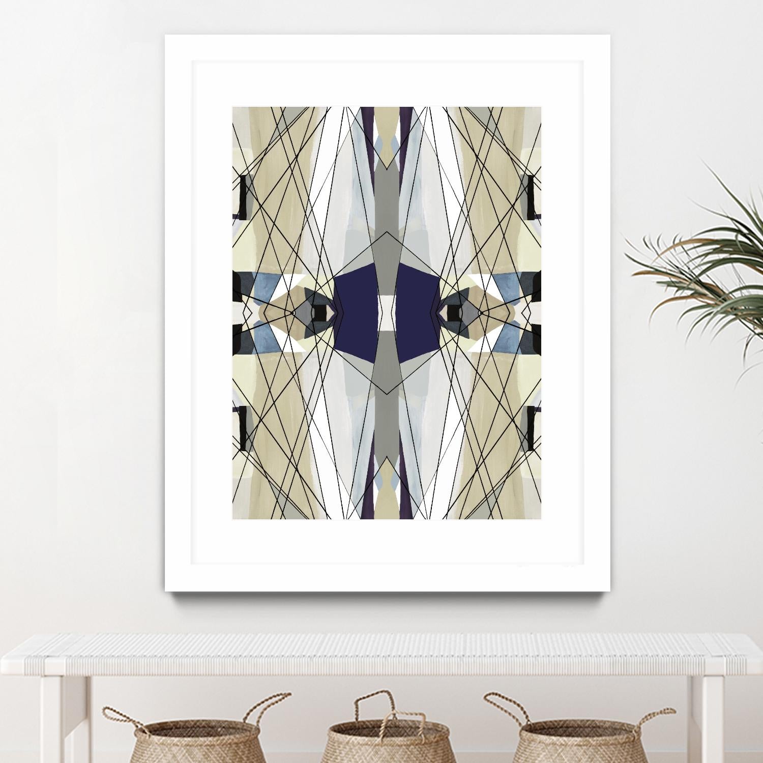 Nuance-IV by Lori Dubois on GIANT ART - beige linear abstracts