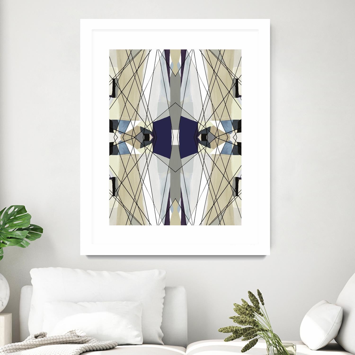 Nuance-IV by Lori Dubois on GIANT ART - beige linear abstracts