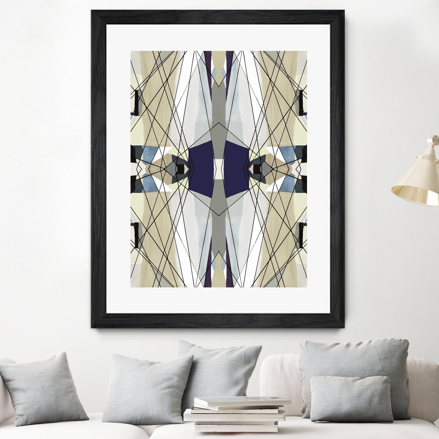 Nuance-IV by Lori Dubois on GIANT ART - beige linear abstracts