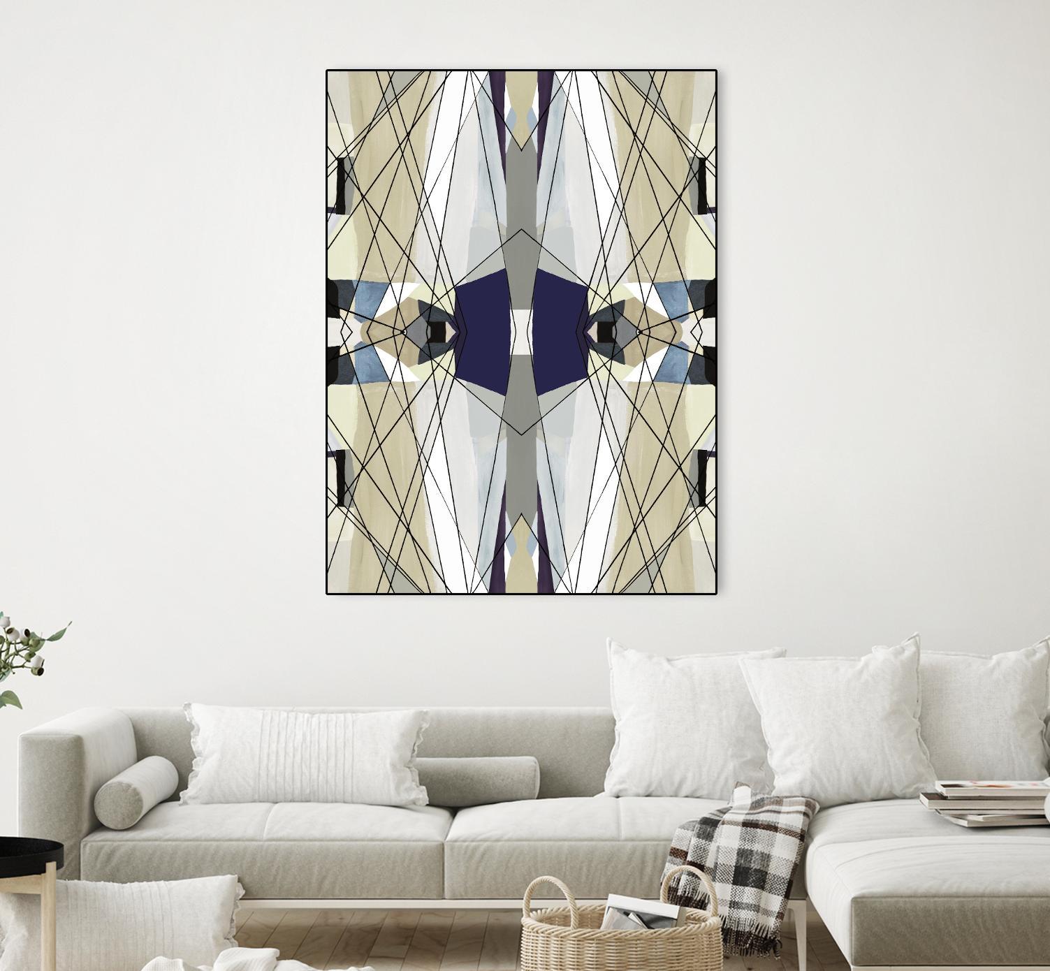 Nuance-IV by Lori Dubois on GIANT ART - beige linear beige