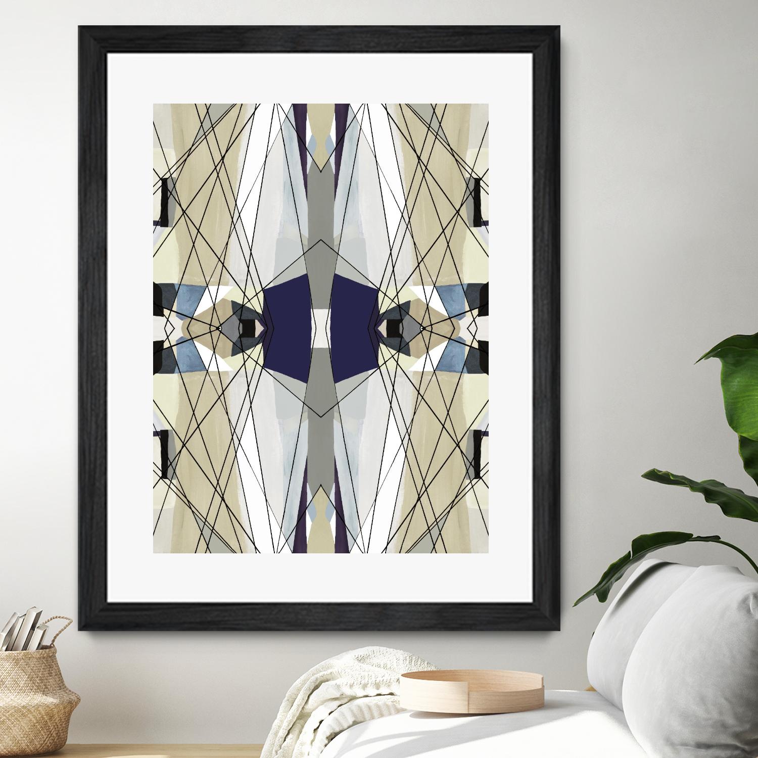 Nuance-IV by Lori Dubois on GIANT ART - beige linear abstracts