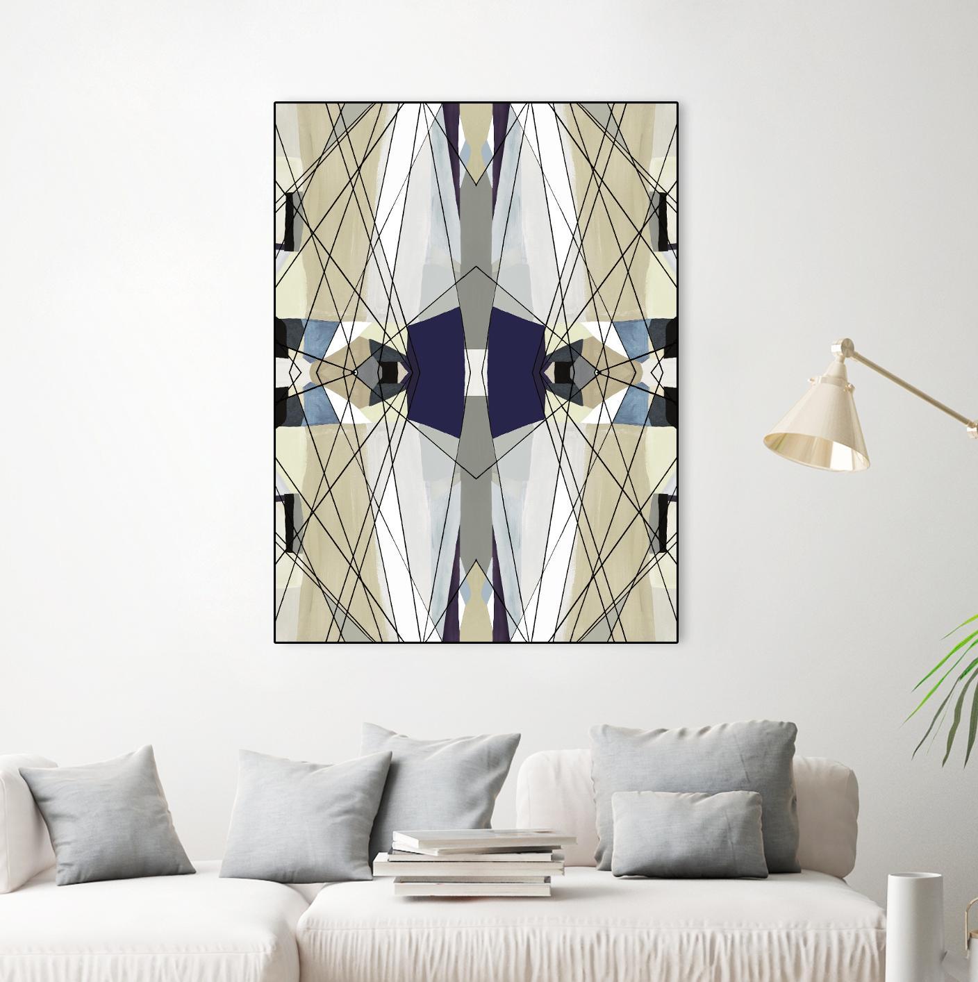 Nuance-IV by Lori Dubois on GIANT ART - beige linear beige
