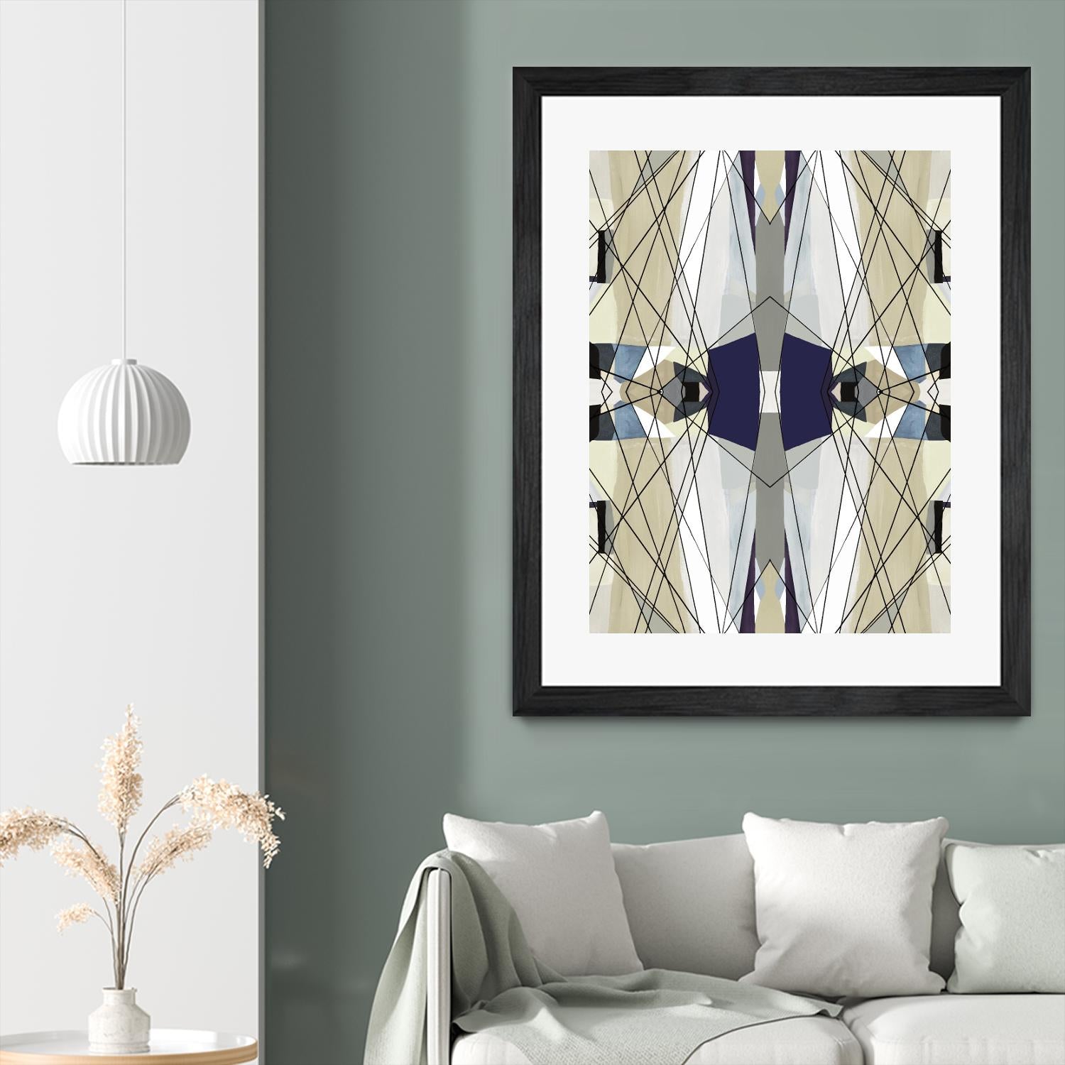 Nuance-IV by Lori Dubois on GIANT ART - beige linear abstracts