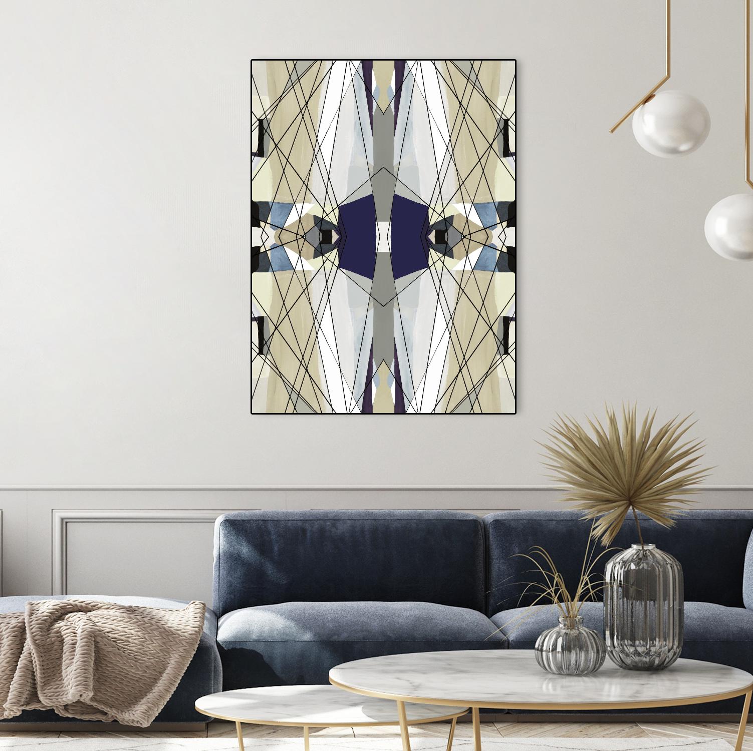 Nuance-IV by Lori Dubois on GIANT ART - beige linear beige