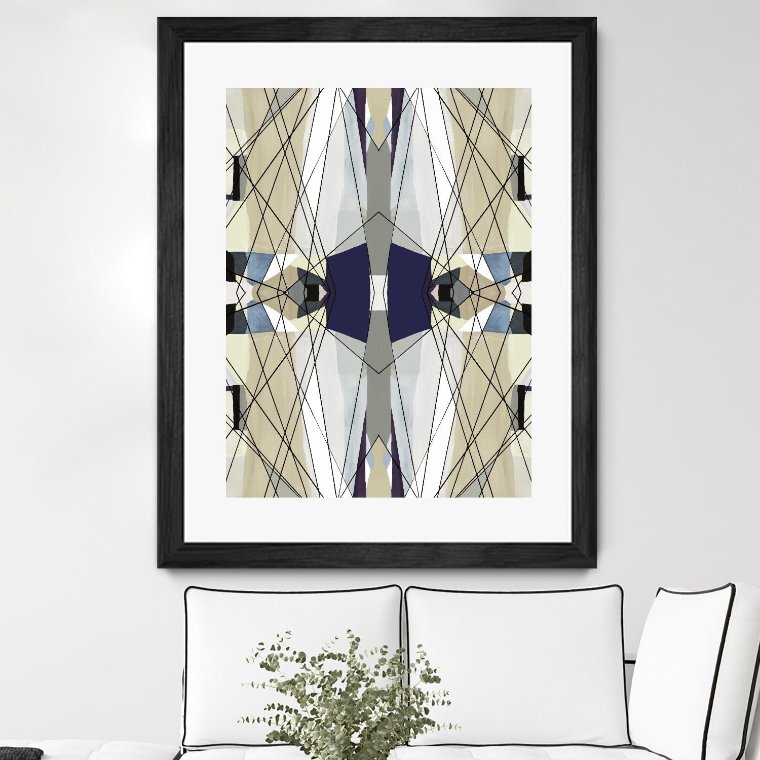 Nuance-IV by Lori Dubois on GIANT ART - beige linear abstracts