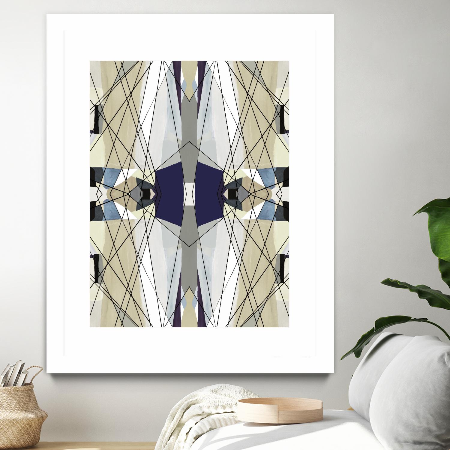 Nuance-IV by Lori Dubois on GIANT ART - beige linear abstracts