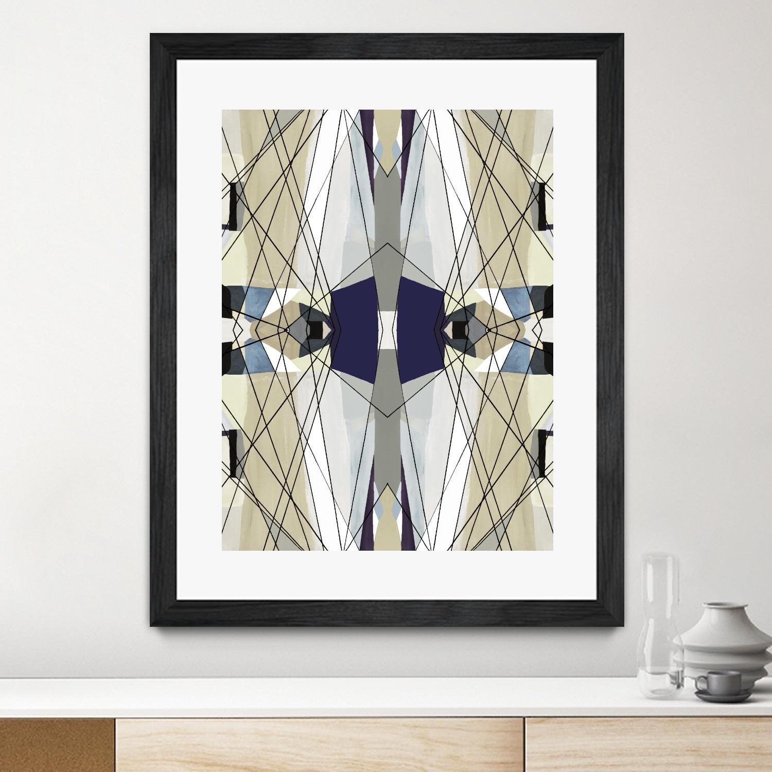 Nuance-IV by Lori Dubois on GIANT ART - beige linear abstracts