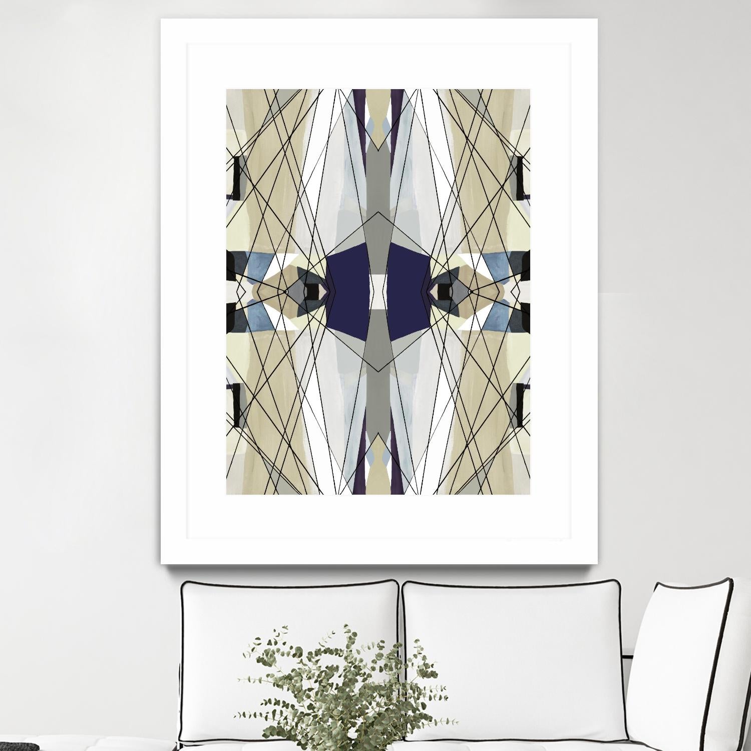 Nuance-IV by Lori Dubois on GIANT ART - beige linear abstracts