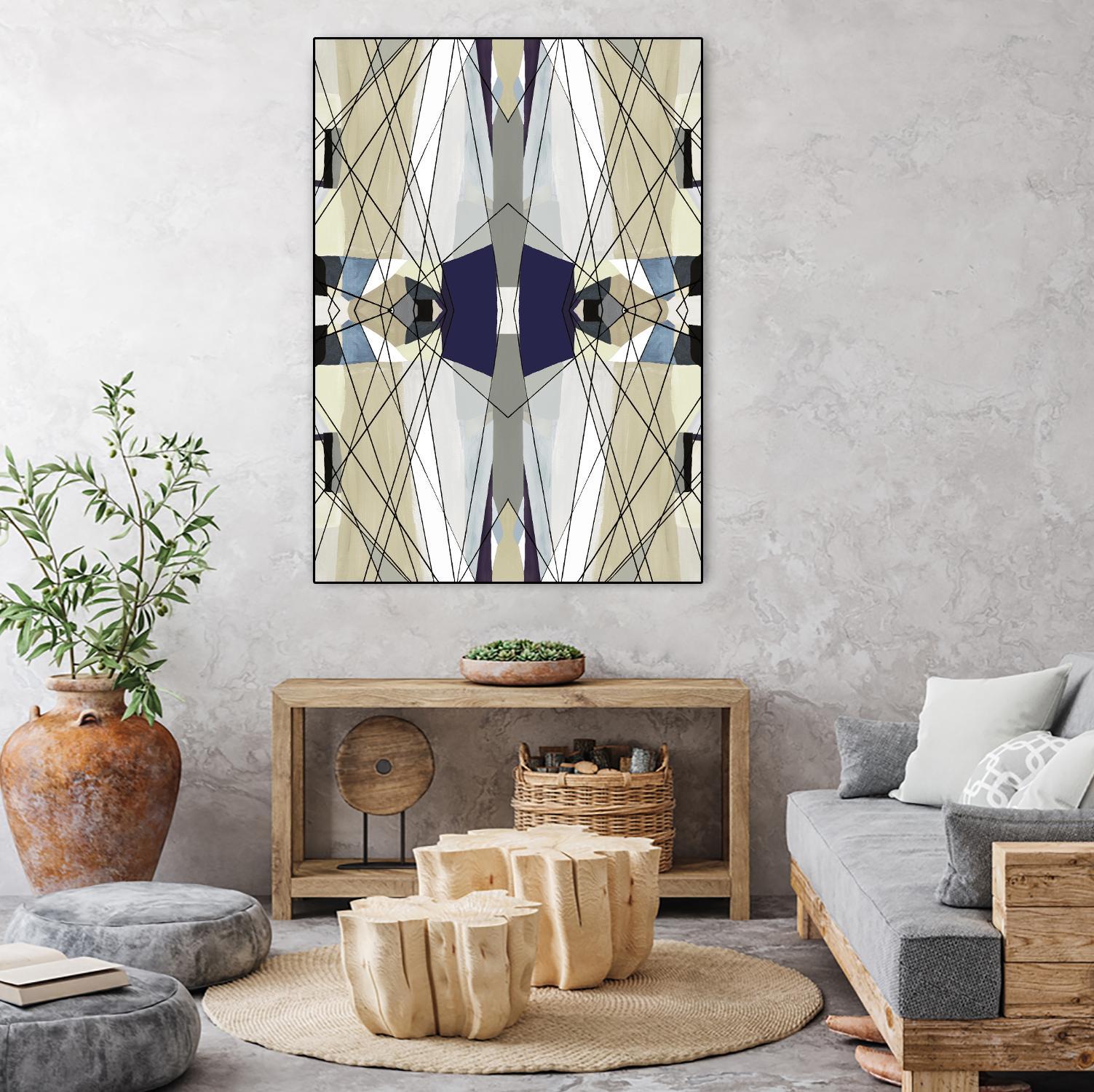 Nuance-IV by Lori Dubois on GIANT ART - beige linear beige