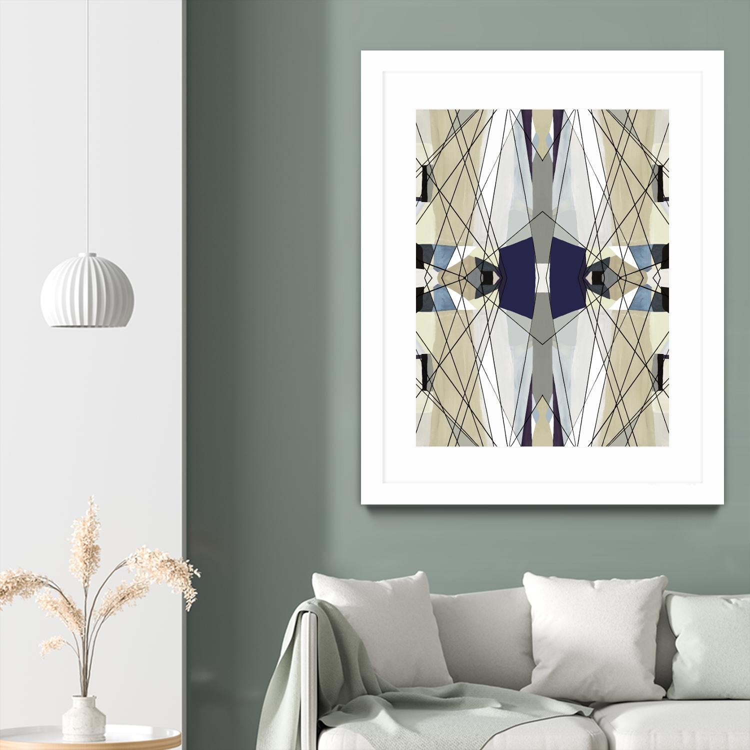 Nuance-IV by Lori Dubois on GIANT ART - beige linear abstracts