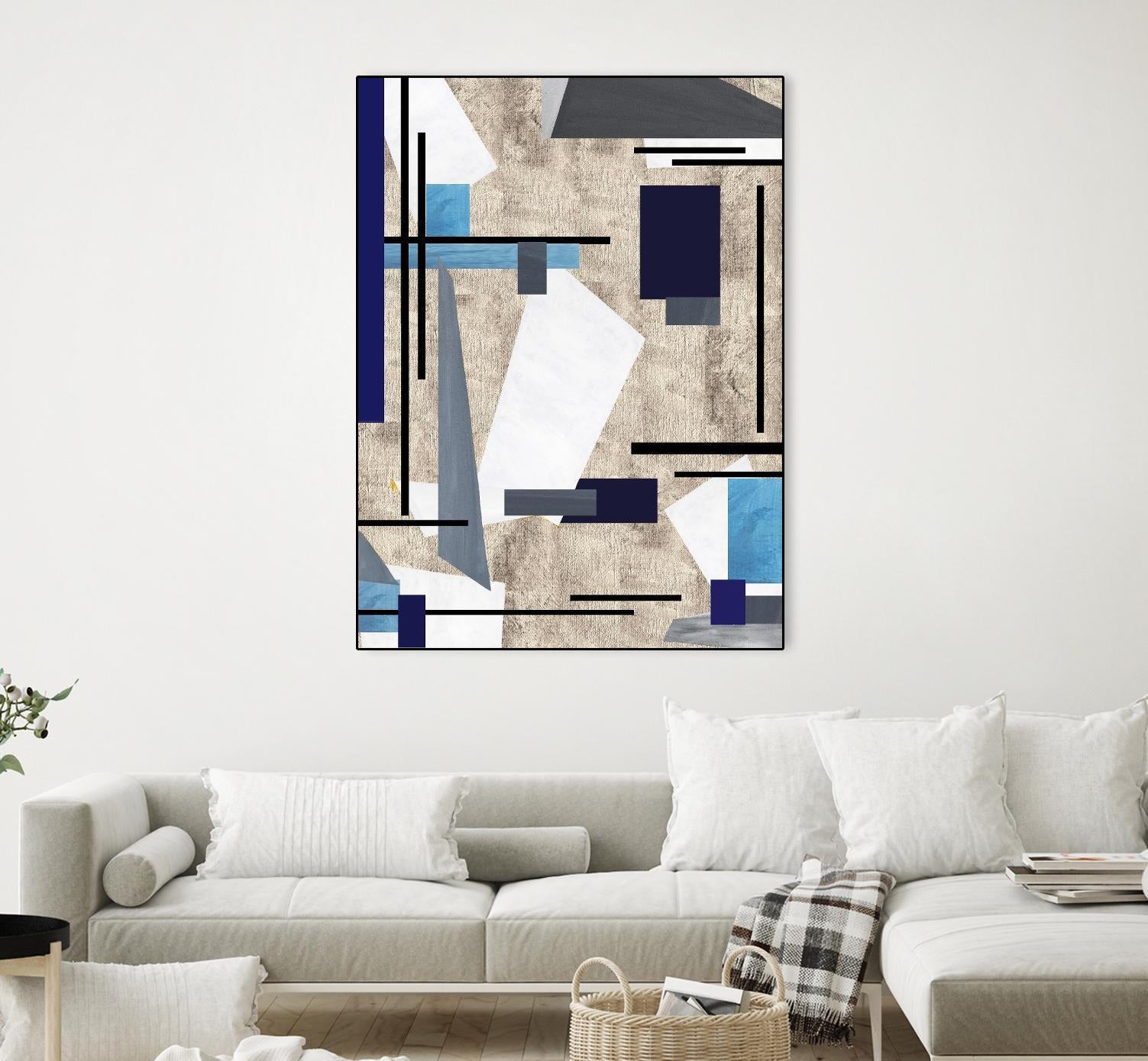 CoolPerspective-I by Lori Dubois on GIANT ART - beige linear grays