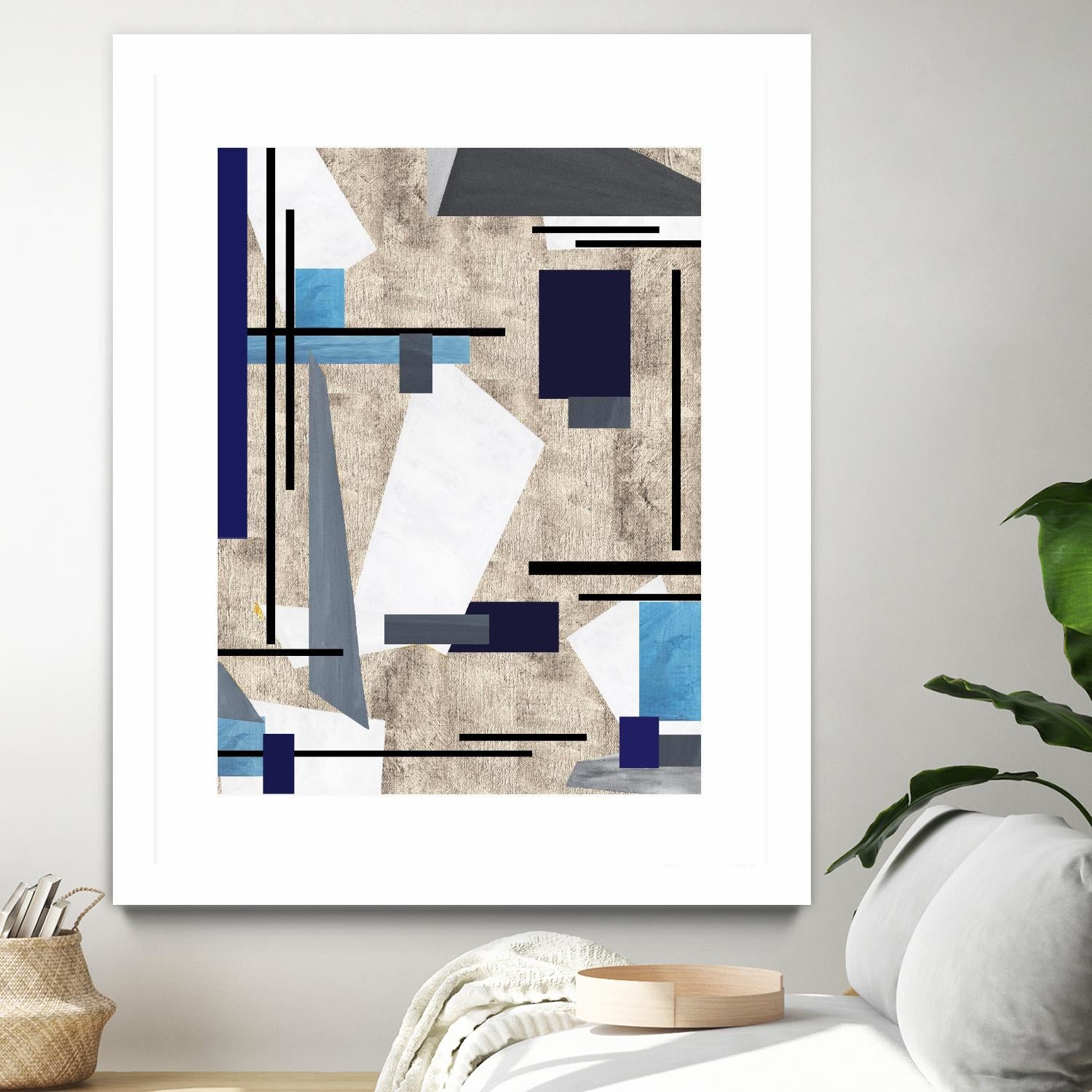 CoolPerspective-I by Lori Dubois on GIANT ART - beige linear grays