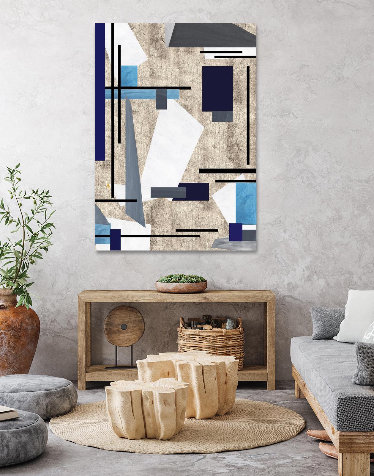 CoolPerspective-I by Lori Dubois on GIANT ART - beige linear grays