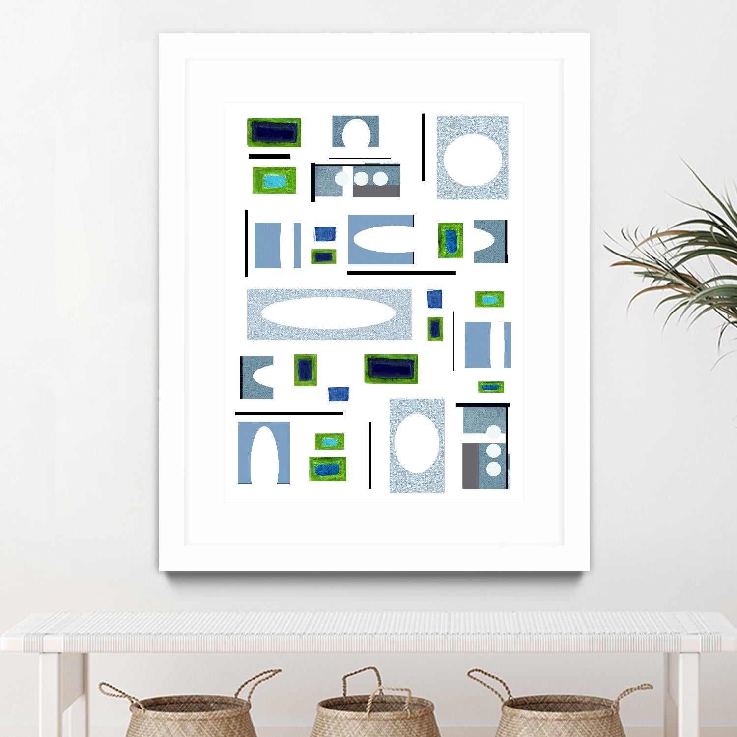 DottedLines by Lori Dubois on GIANT ART - green shapes rectangles