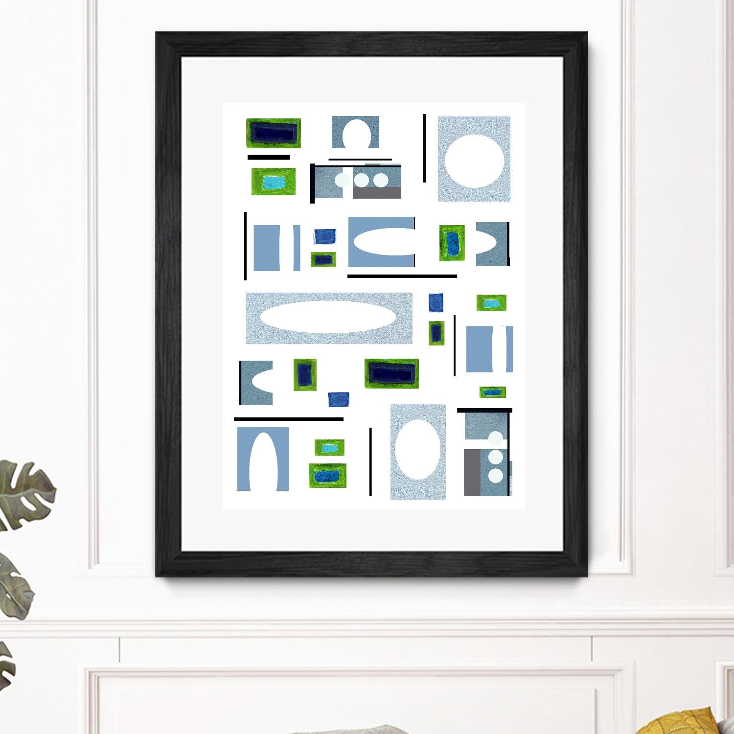 DottedLines by Lori Dubois on GIANT ART - green shapes rectangles