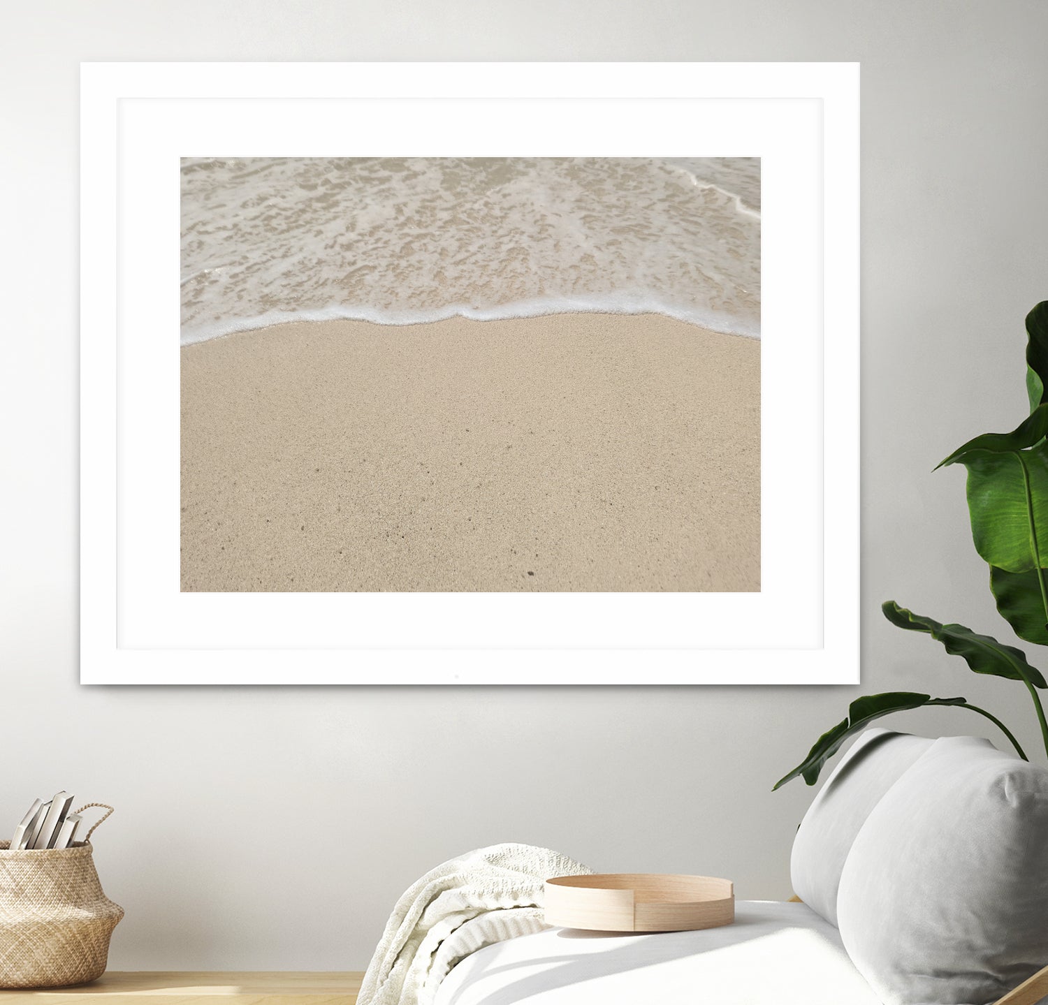 Where the ocean meets by Jennifer Cheng on GIANT ART - beige costal