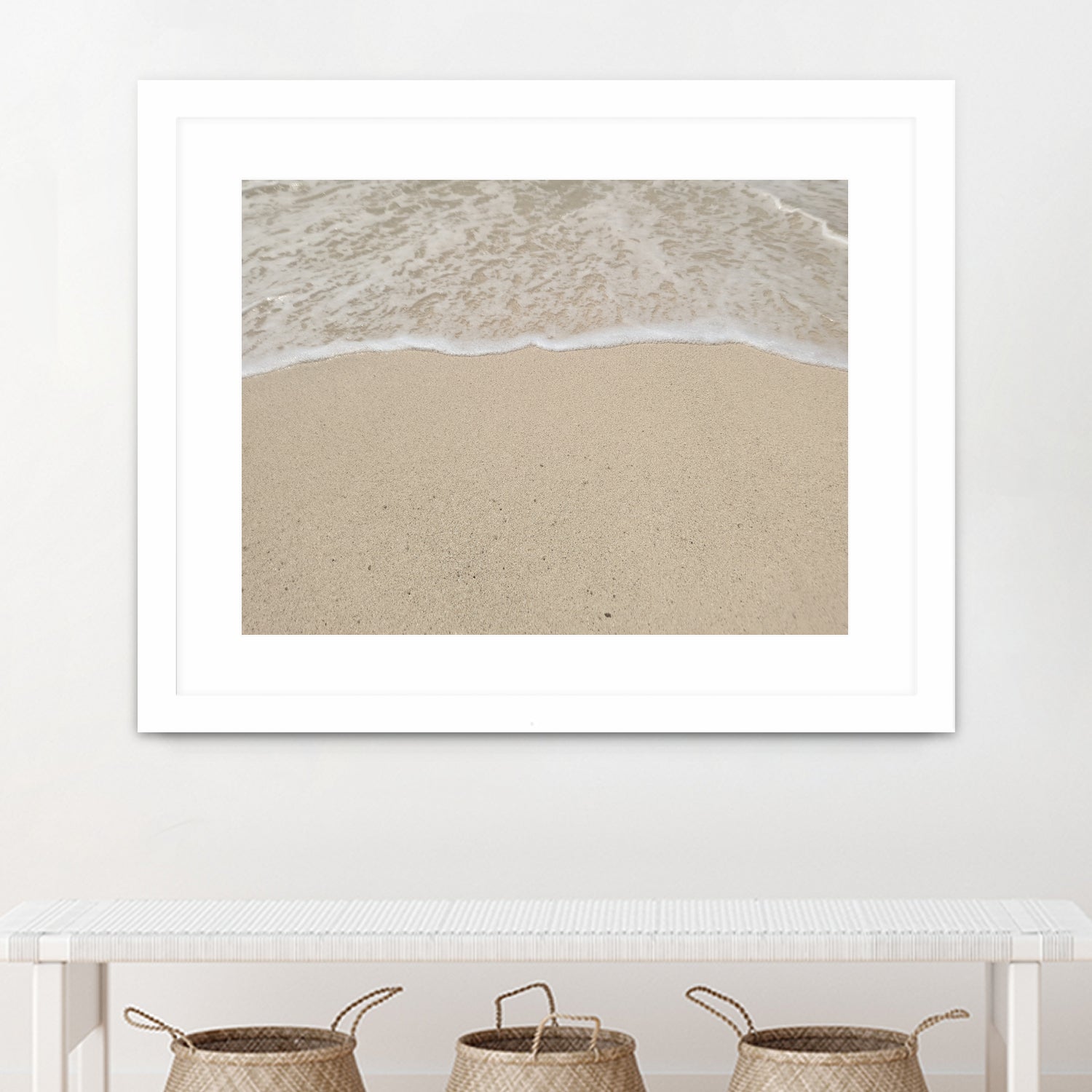 Where the ocean meets by Jennifer Cheng on GIANT ART - beige costal