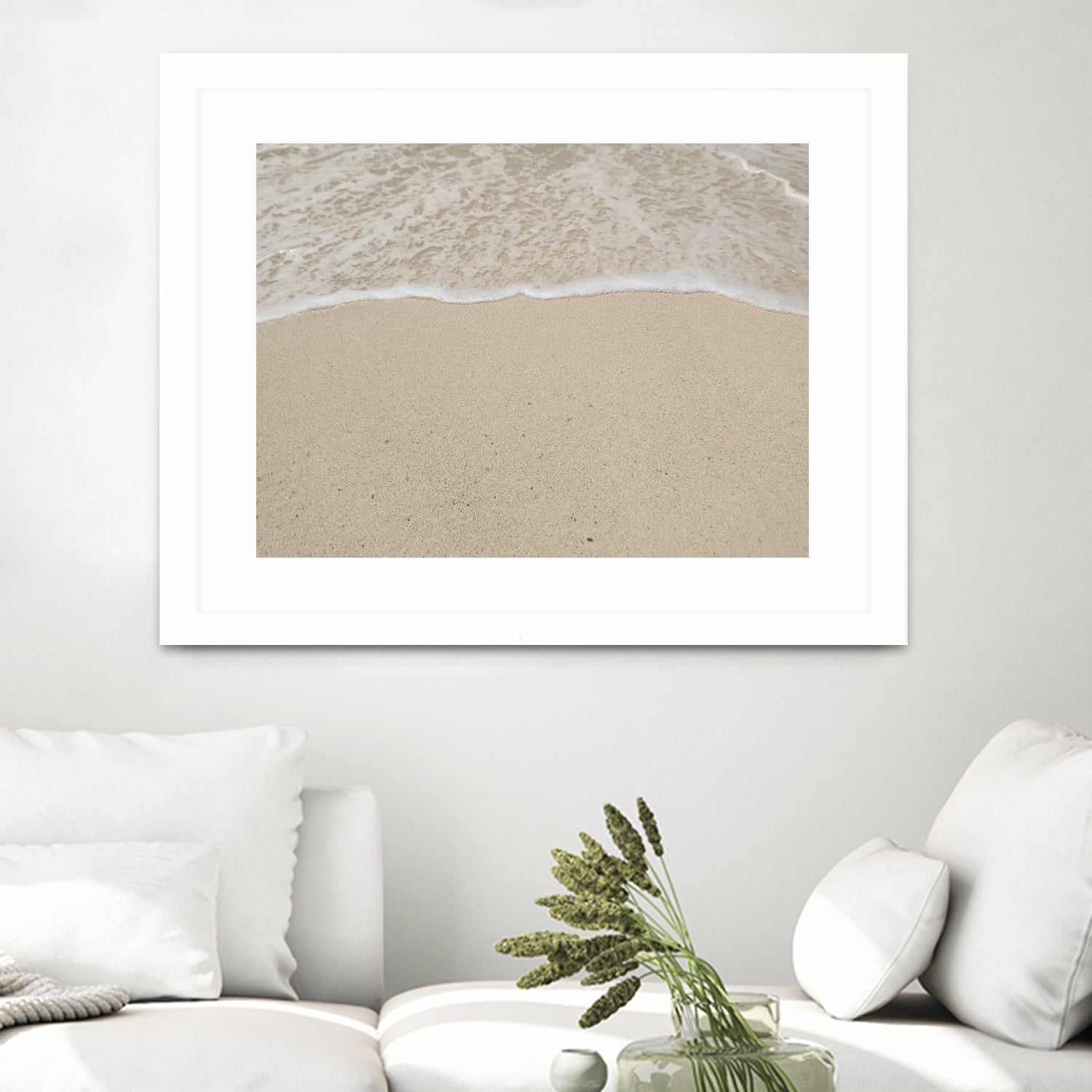 Where the ocean meets by Jennifer Cheng on GIANT ART - beige costal