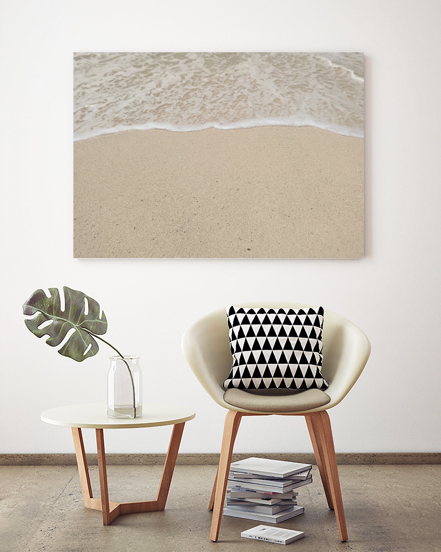 Where the ocean meets by Jennifer Cheng on GIANT ART - beige costal