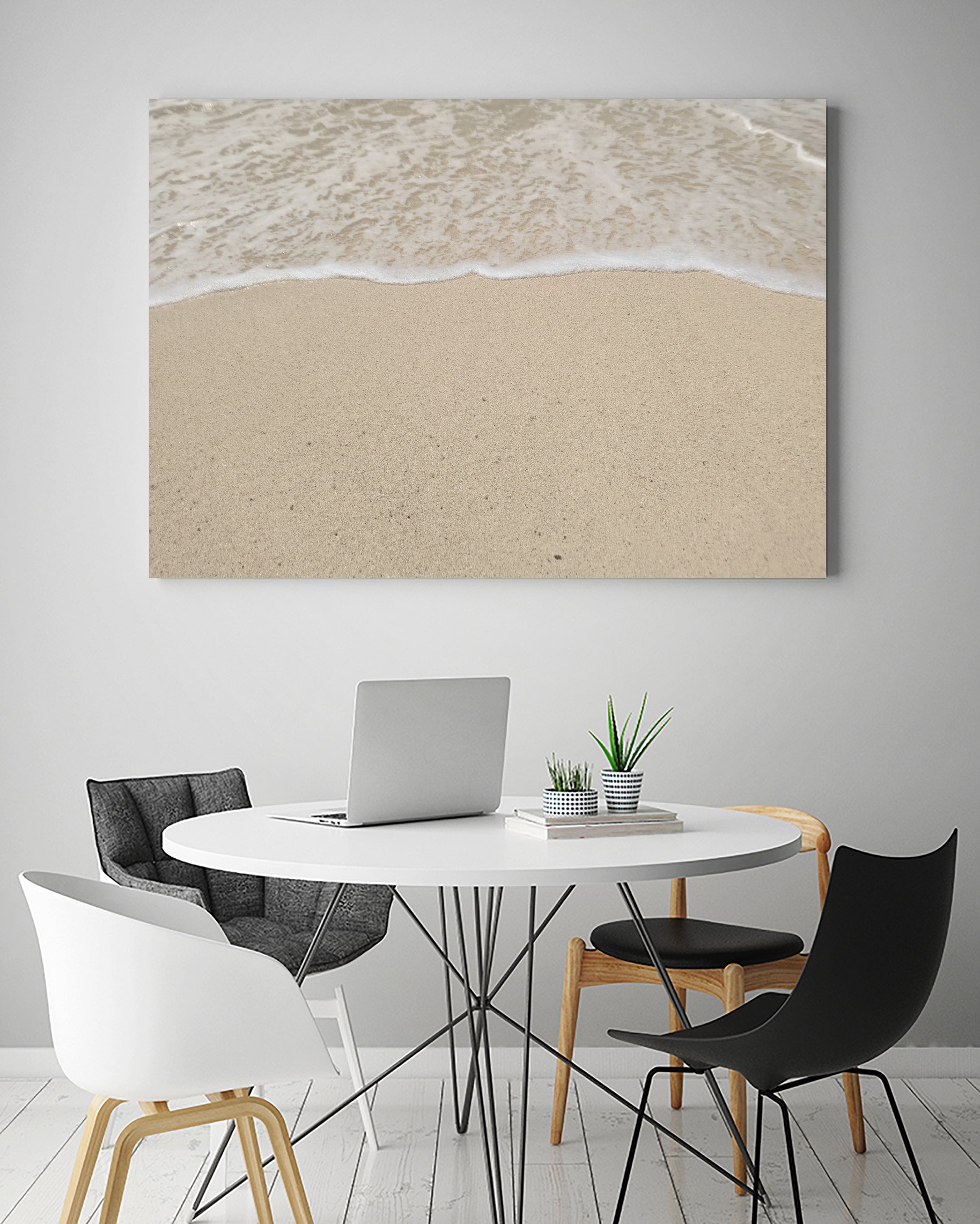 Where the ocean meets by Jennifer Cheng on GIANT ART - beige costal